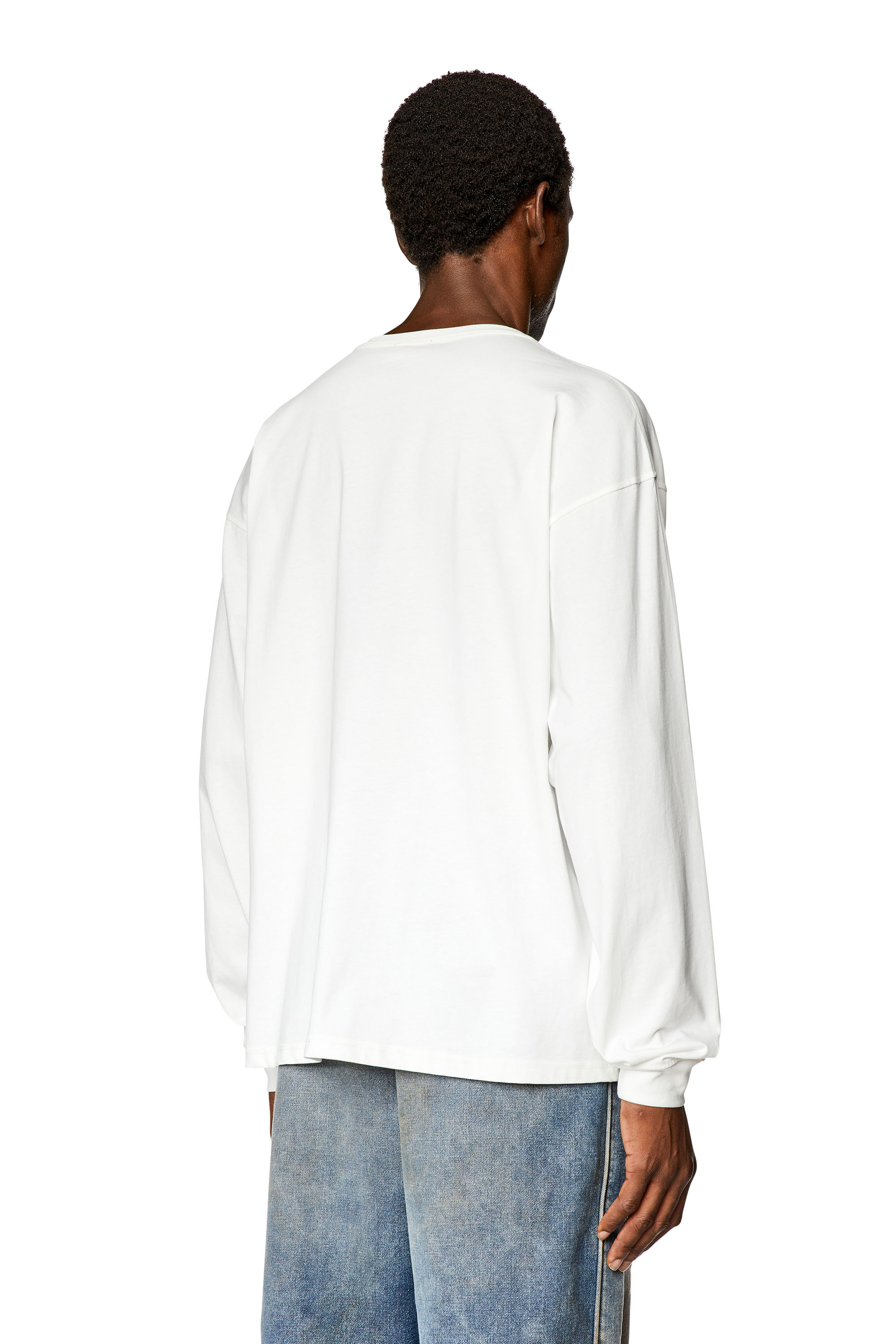 Diesel - T-BOXT-LS-N5, Man Long-sleeve T-shirt with Prototype print in White - Image 4