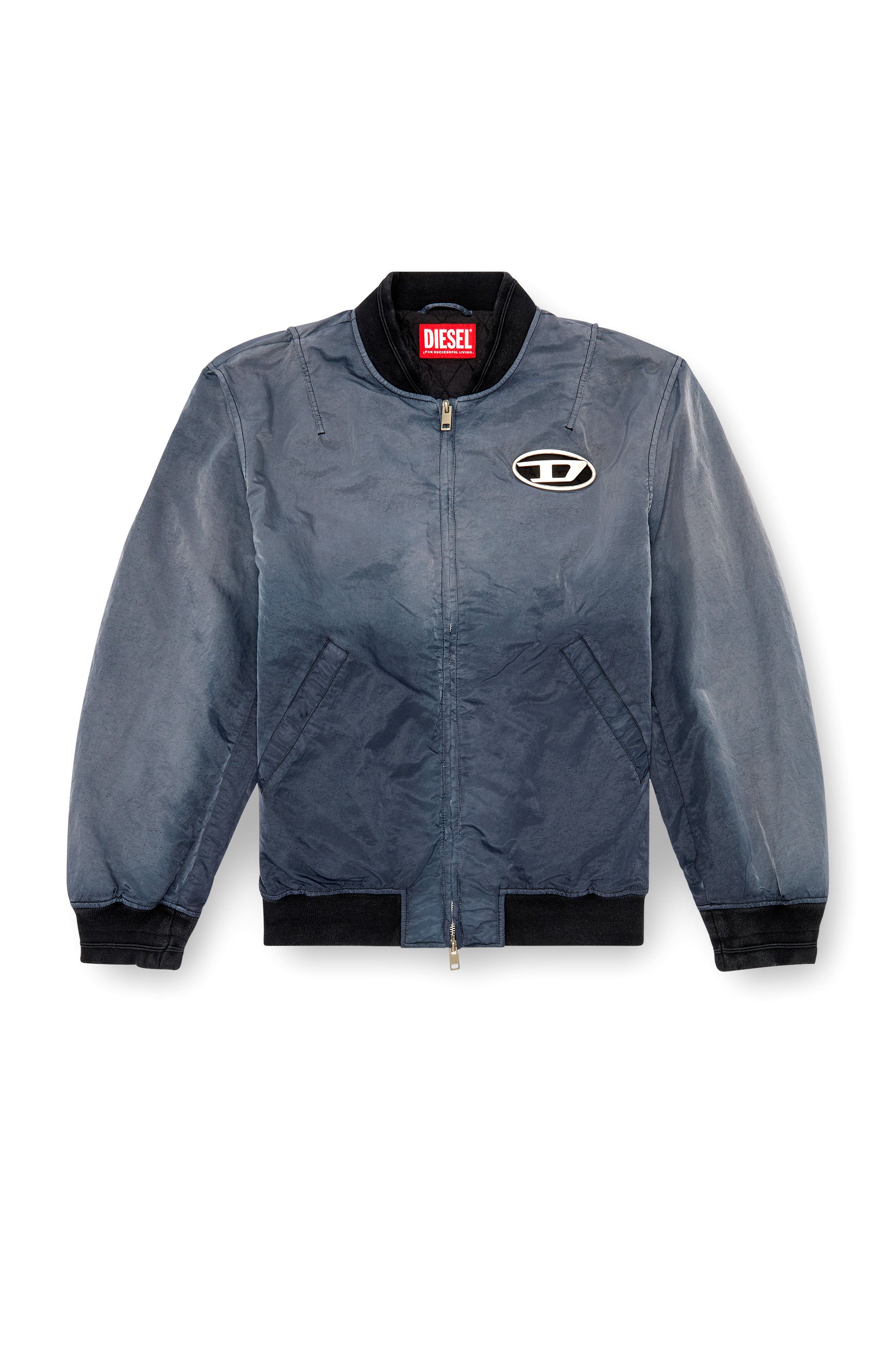 Diesel - J-KEPES, Man's Dégradé padded bomber jacket in Dark grey - 3