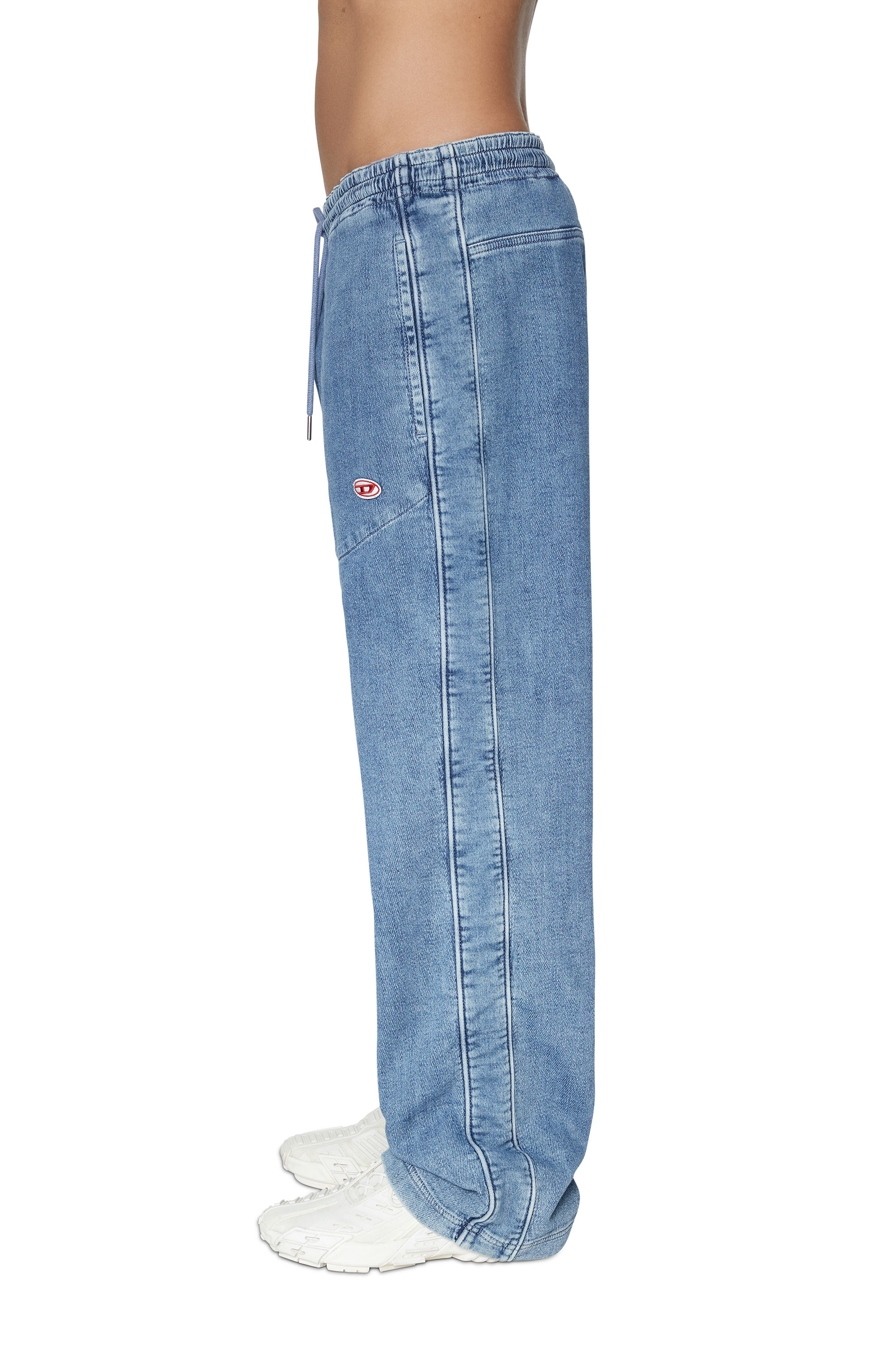 Diesel - Straight D-Martians Track Denim 09D01, Light Blue - Image 4