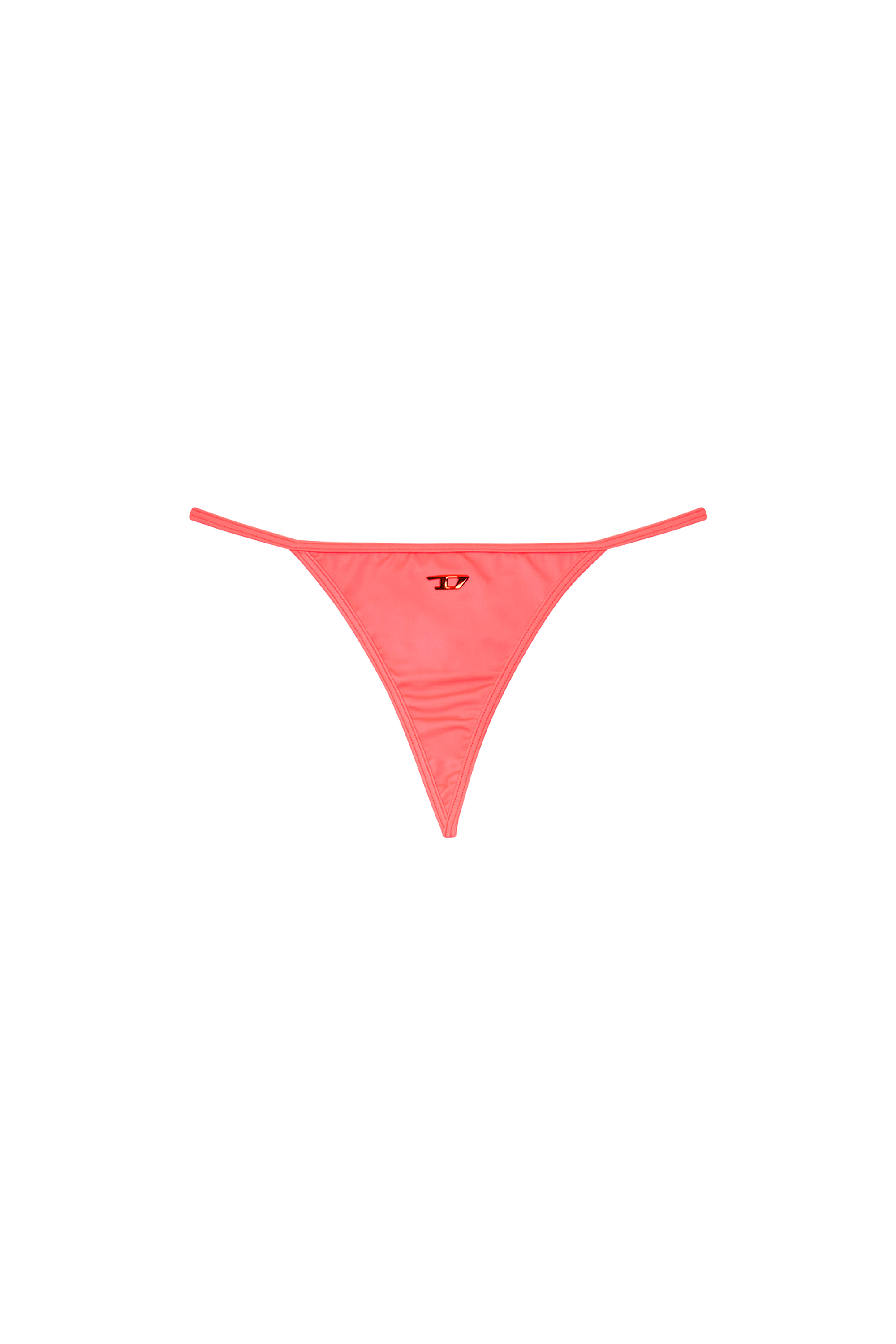 Diesel - BFST-HELENA, Woman Neon thong bikini bottoms with D logo in Pink - Image 4