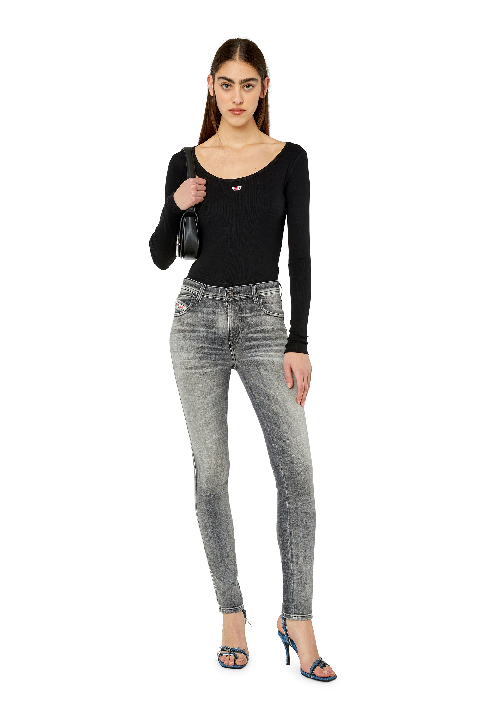 Diesel - Skinny Jeans 2015 Babhila 09E71, Grey - Image 2