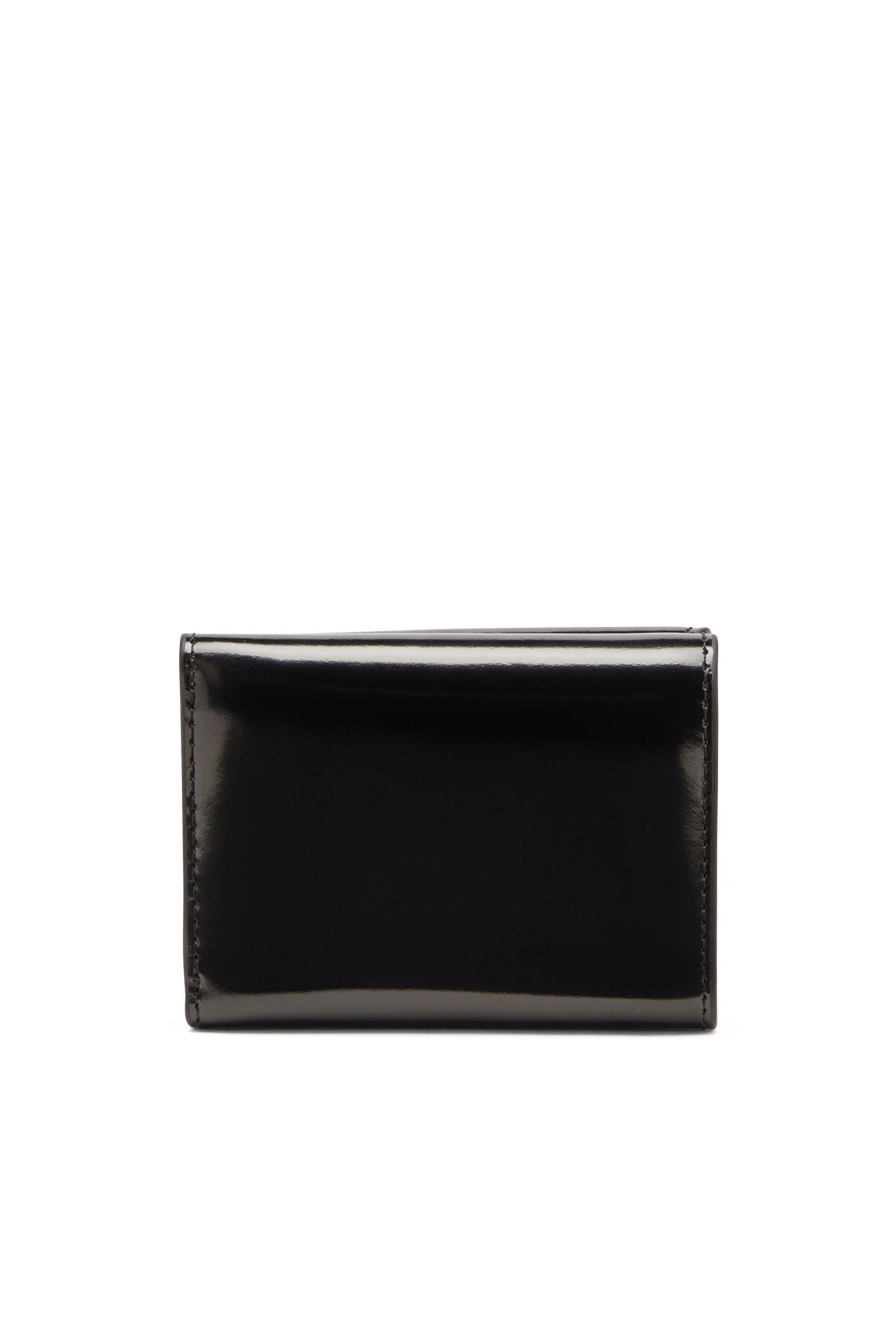 Diesel - 1DR TRI FOLD COIN XS II, Woman Tri-fold wallet in mirrored leather in Black - Image 2
