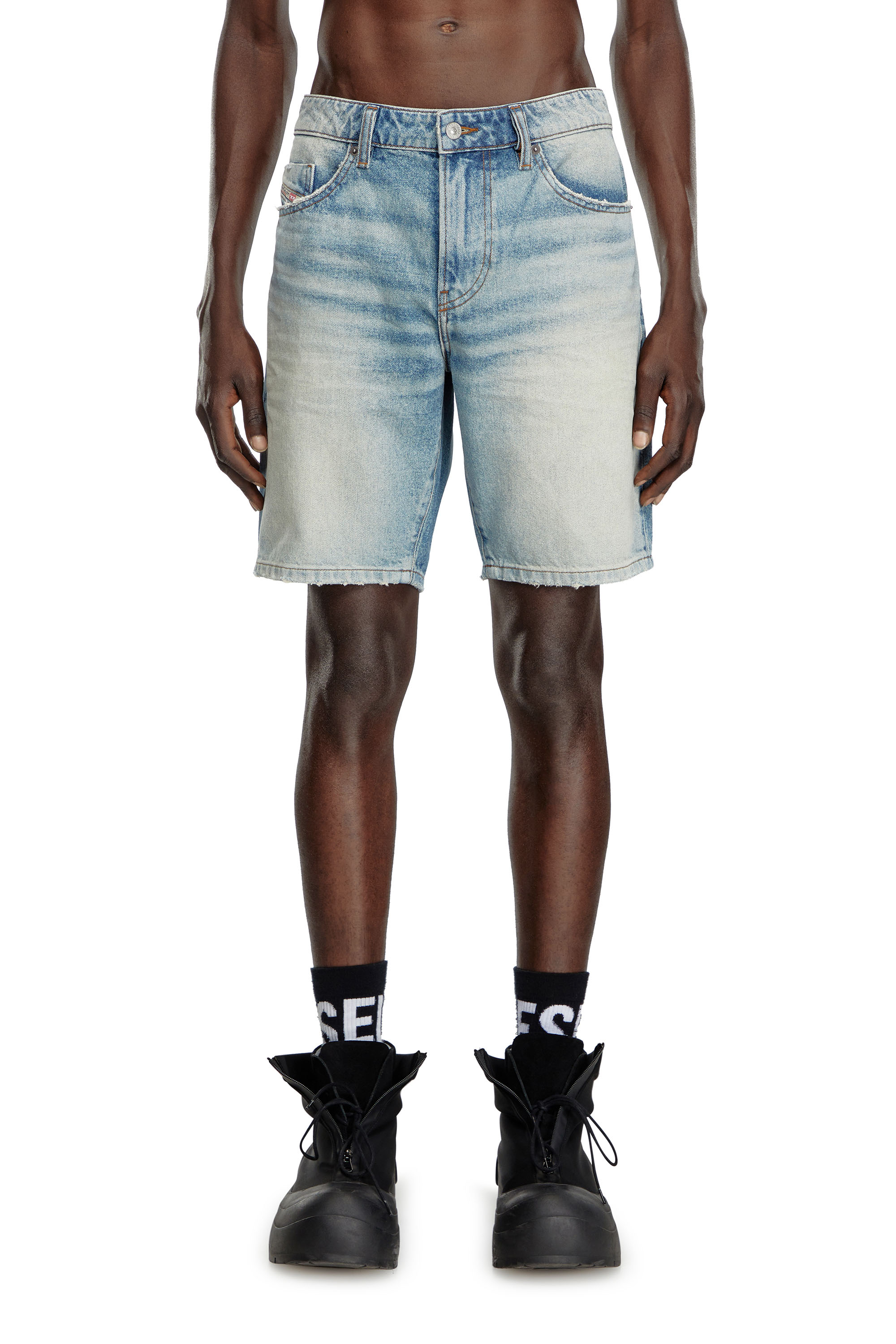 Diesel - D-FIN, Man Slim denim shorts in Blue - Image 1