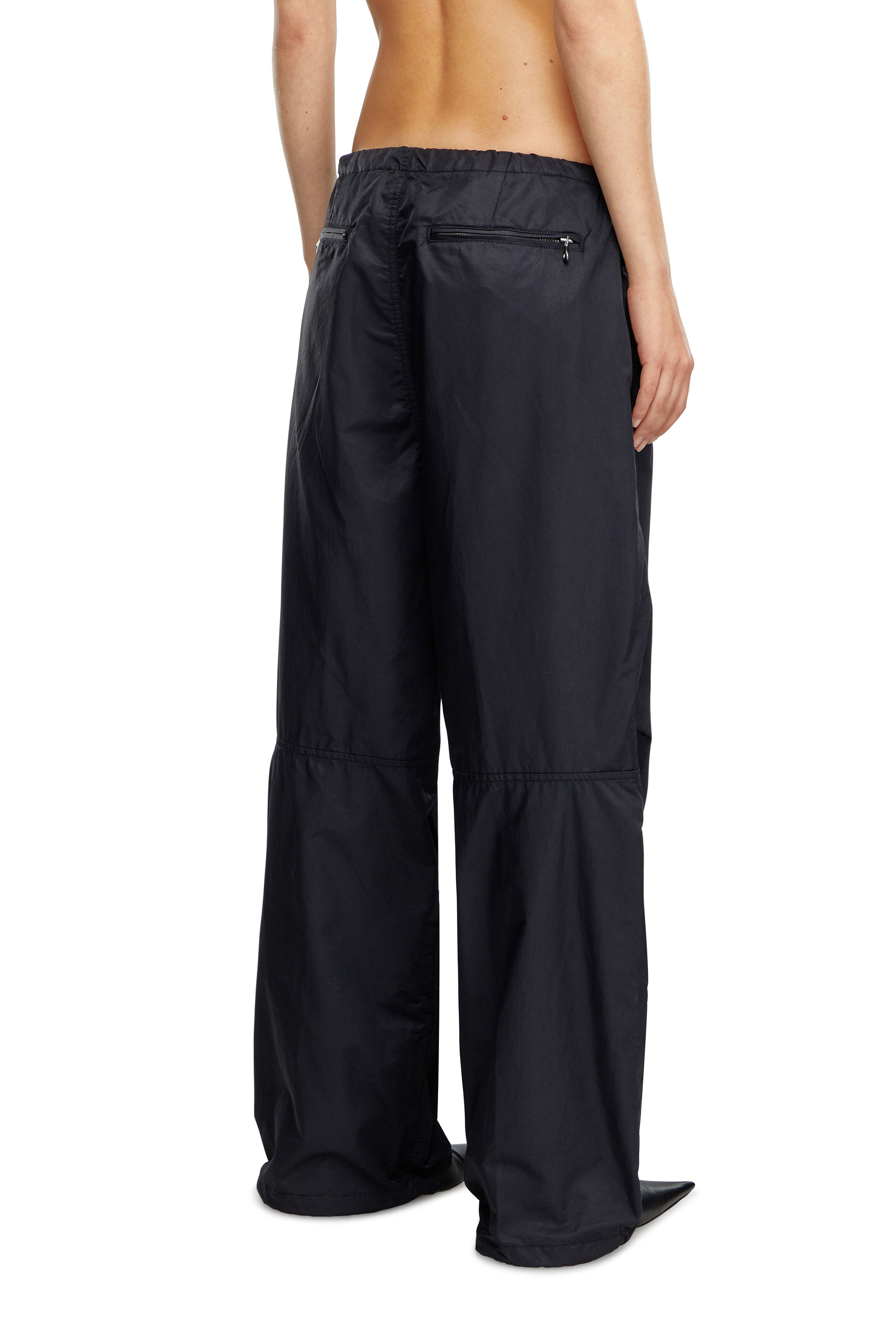 Diesel - P-DIAMANDA, Woman Ergonomic cargo pants in micro twill in Black - Image 4
