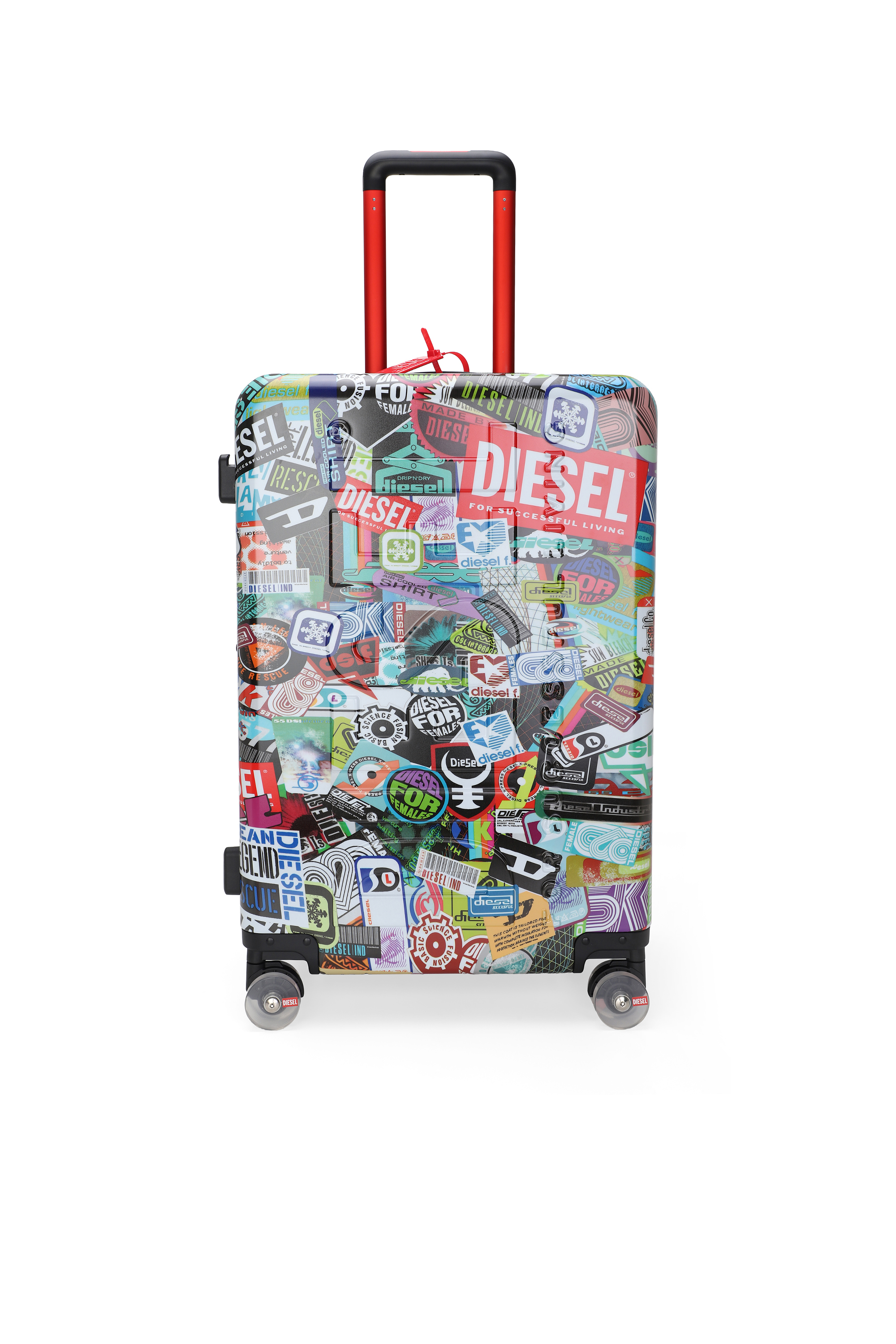 Diesel - DIESEL PC PRINTED TROLLEY-STICKERS- DSL0, Unisex's Sticker style suitcase size M in Multicolor - 1
