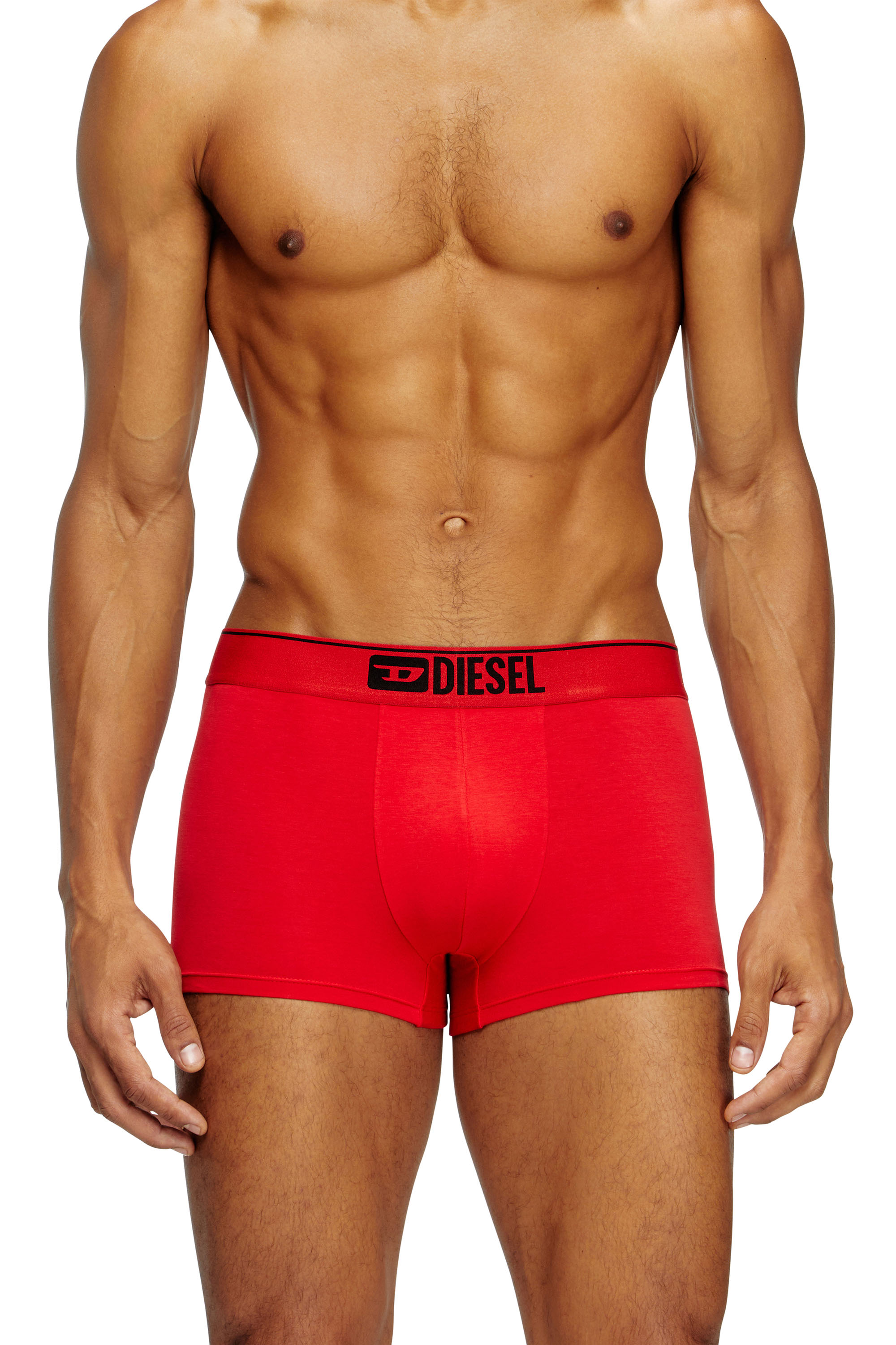 Diesel - UMBX-DAMIENTHREEPACK, Man's Three-pack of plain boxer in Red/Black - 3