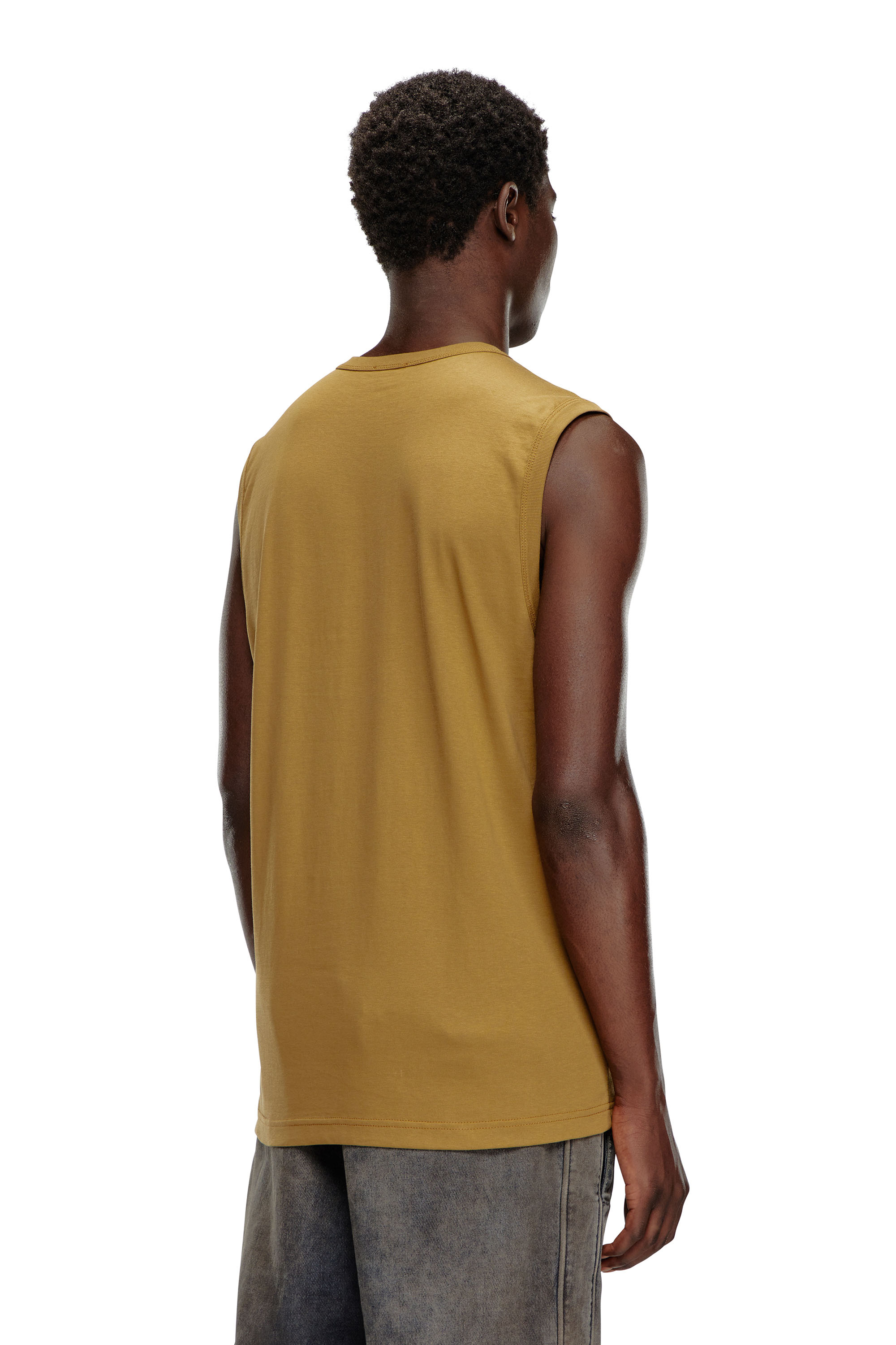 Diesel - T-BISCO-OD, Man Tank top with injection-moulded Oval D in Brown - Image 4
