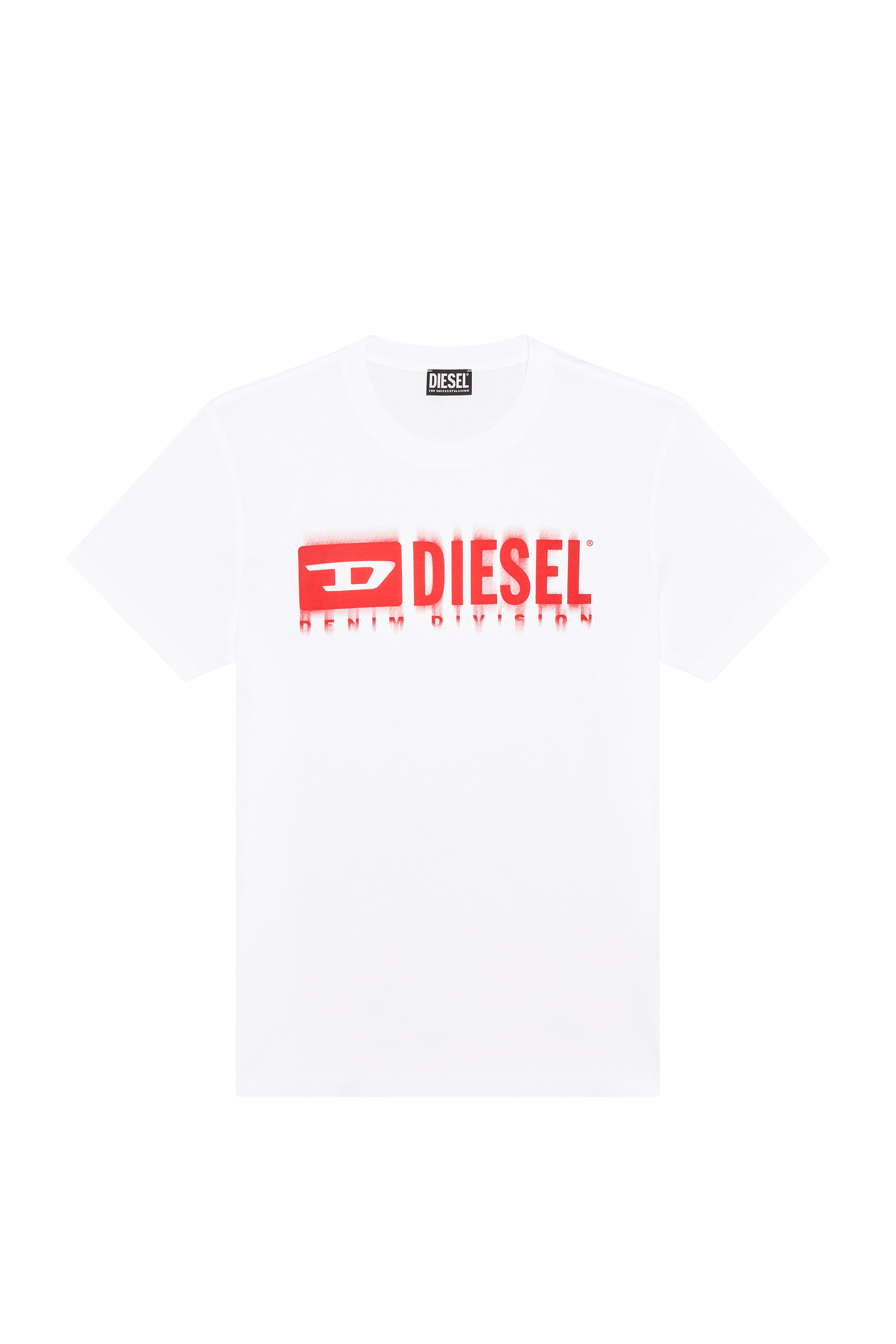 Diesel - T-DIEGOR-L6, Man T-shirt with smudged logo print in White - Image 3