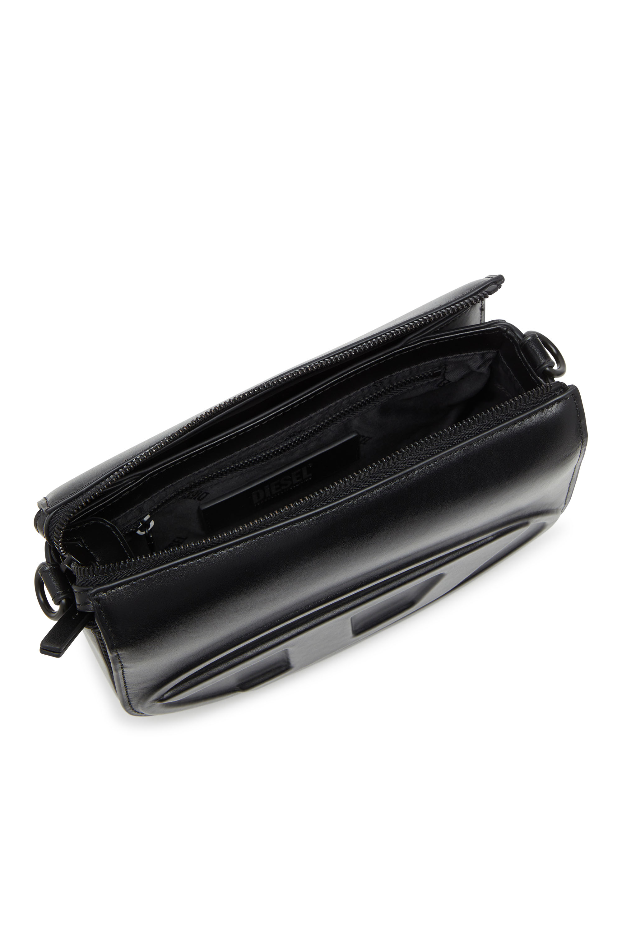 Diesel - 1DR CAMERA BAG, Man's Camera bag in premium leather in Black - 4