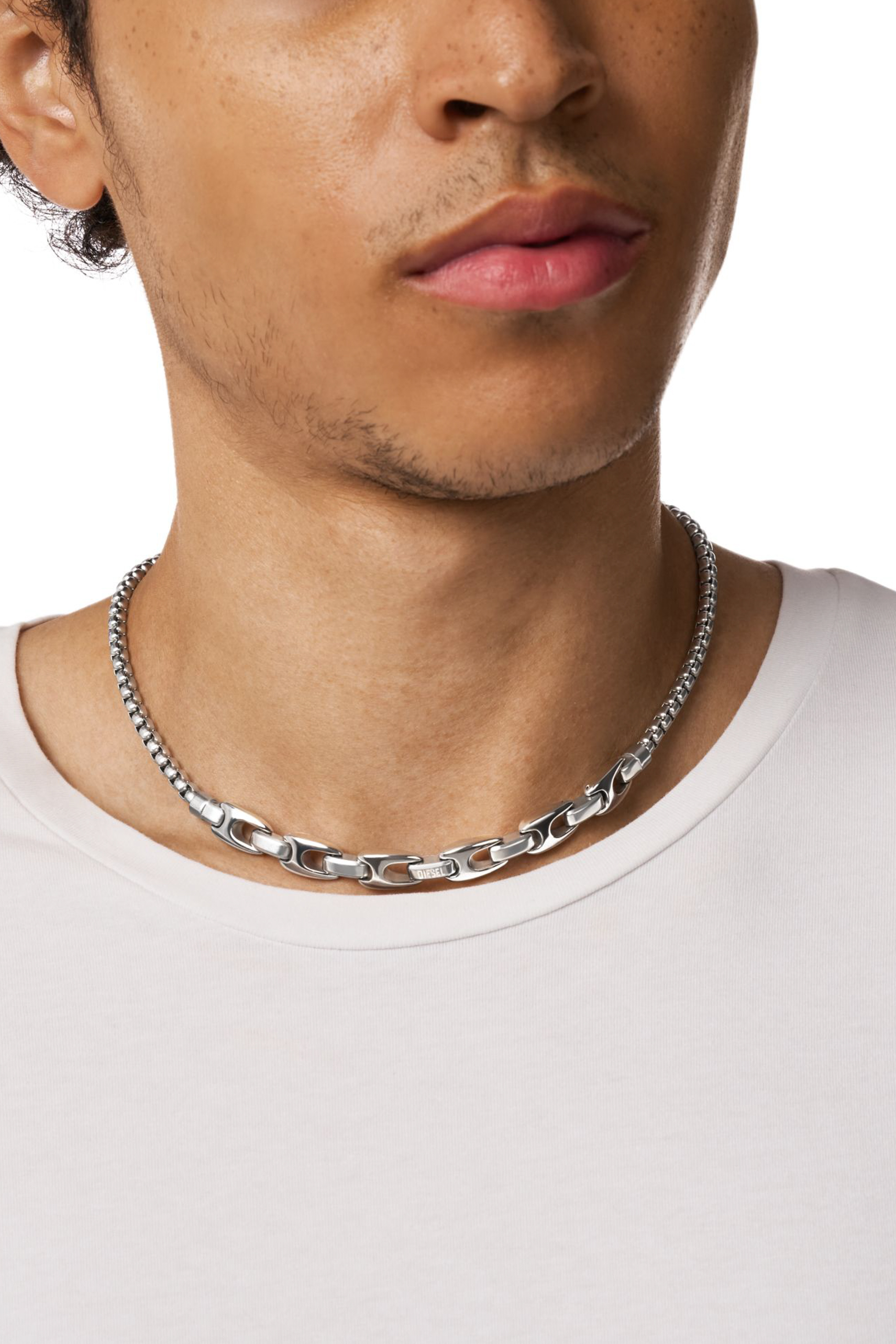 Diesel - DX1650040 JEWELLERY, Unisex's Stainless steel chain necklace in Silver - 4