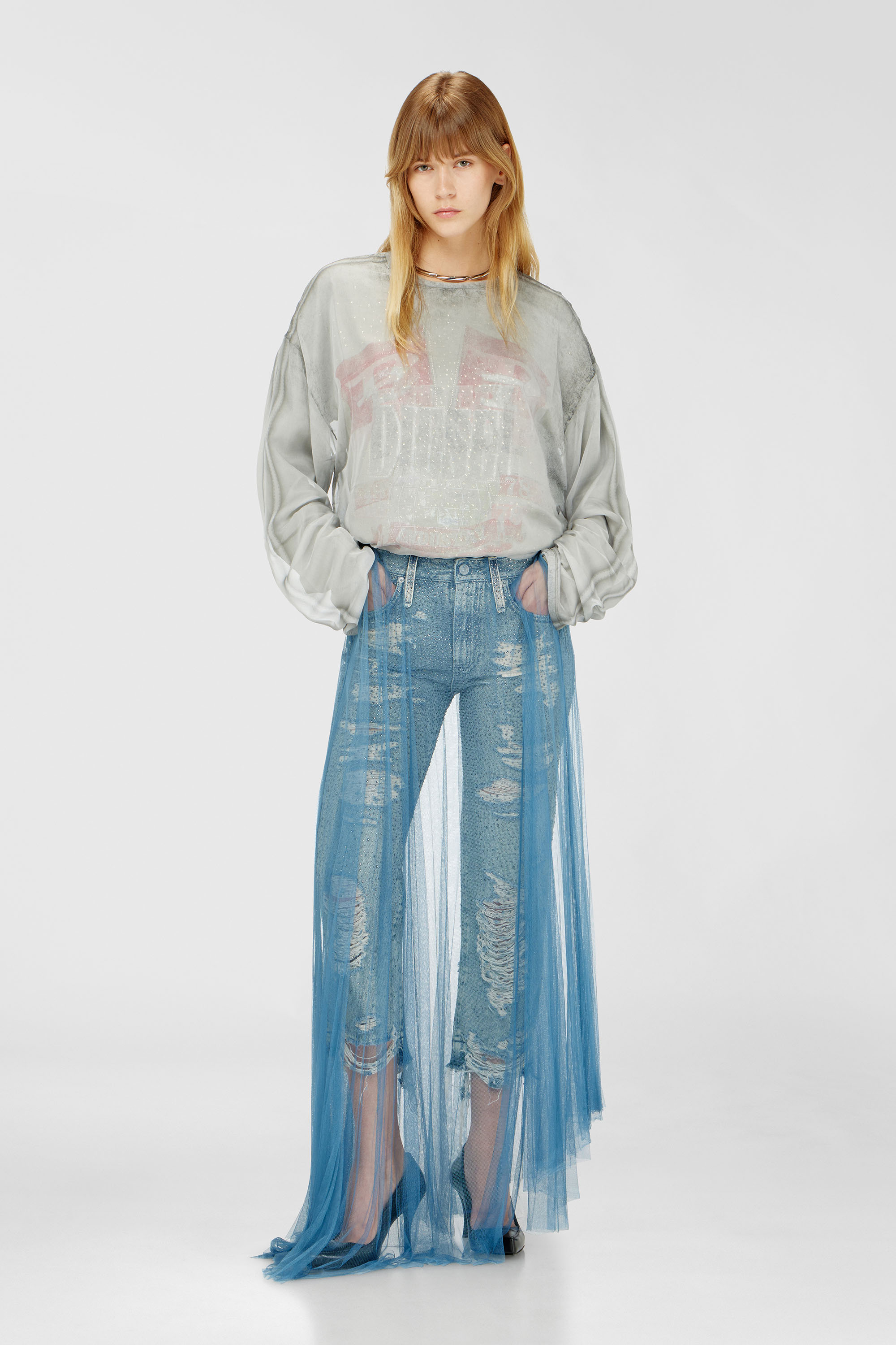 Diesel - Woman's Regular Jeans D-Aisi 0DBER, Medium blue - 2