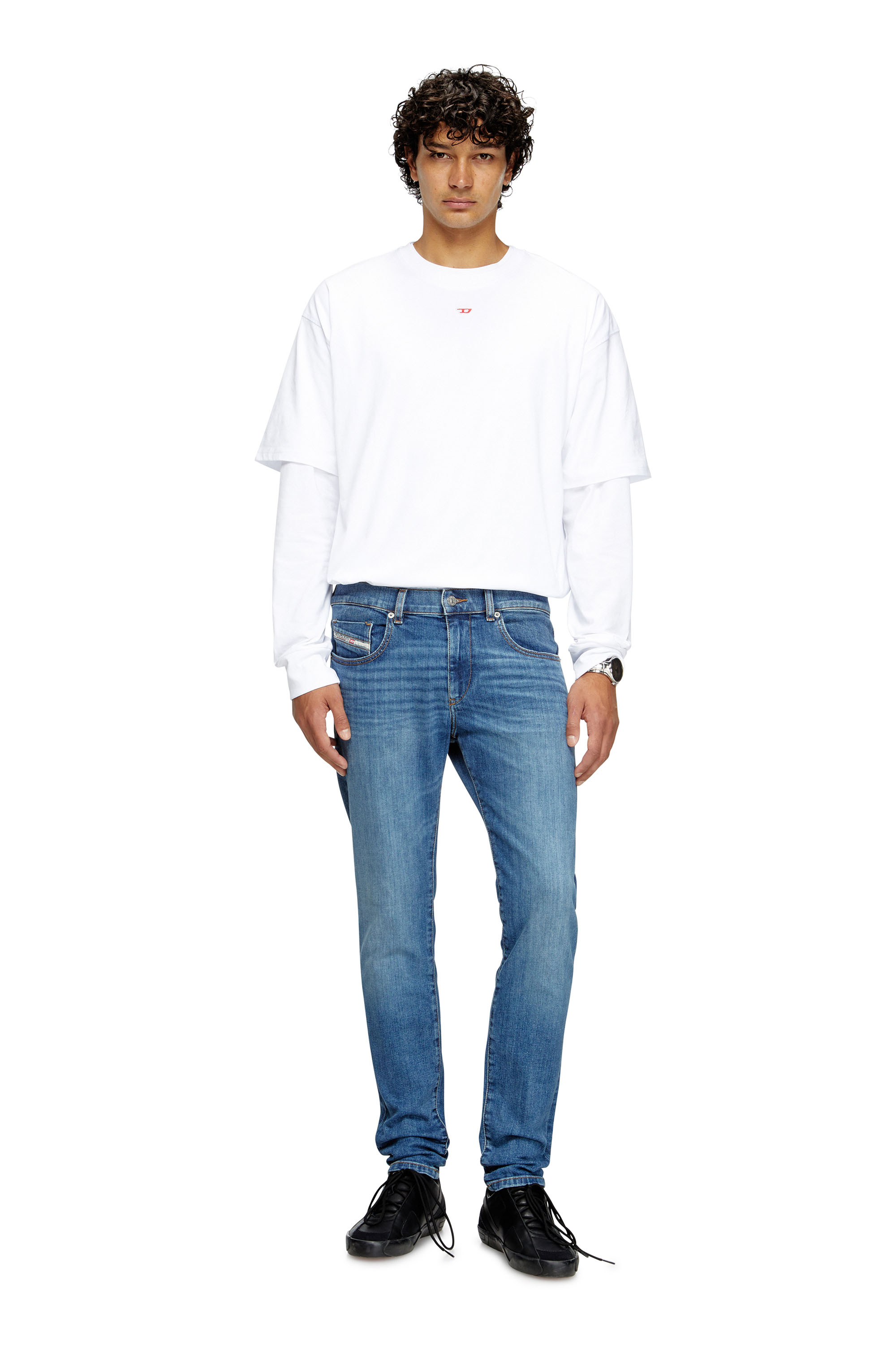 Slim Jeans 2019 D-Strukt 0KIAL, Light Blue Diesel - Man's Slim Jeans 2019 D-Strukt 0KIAL, Light Blue - 1