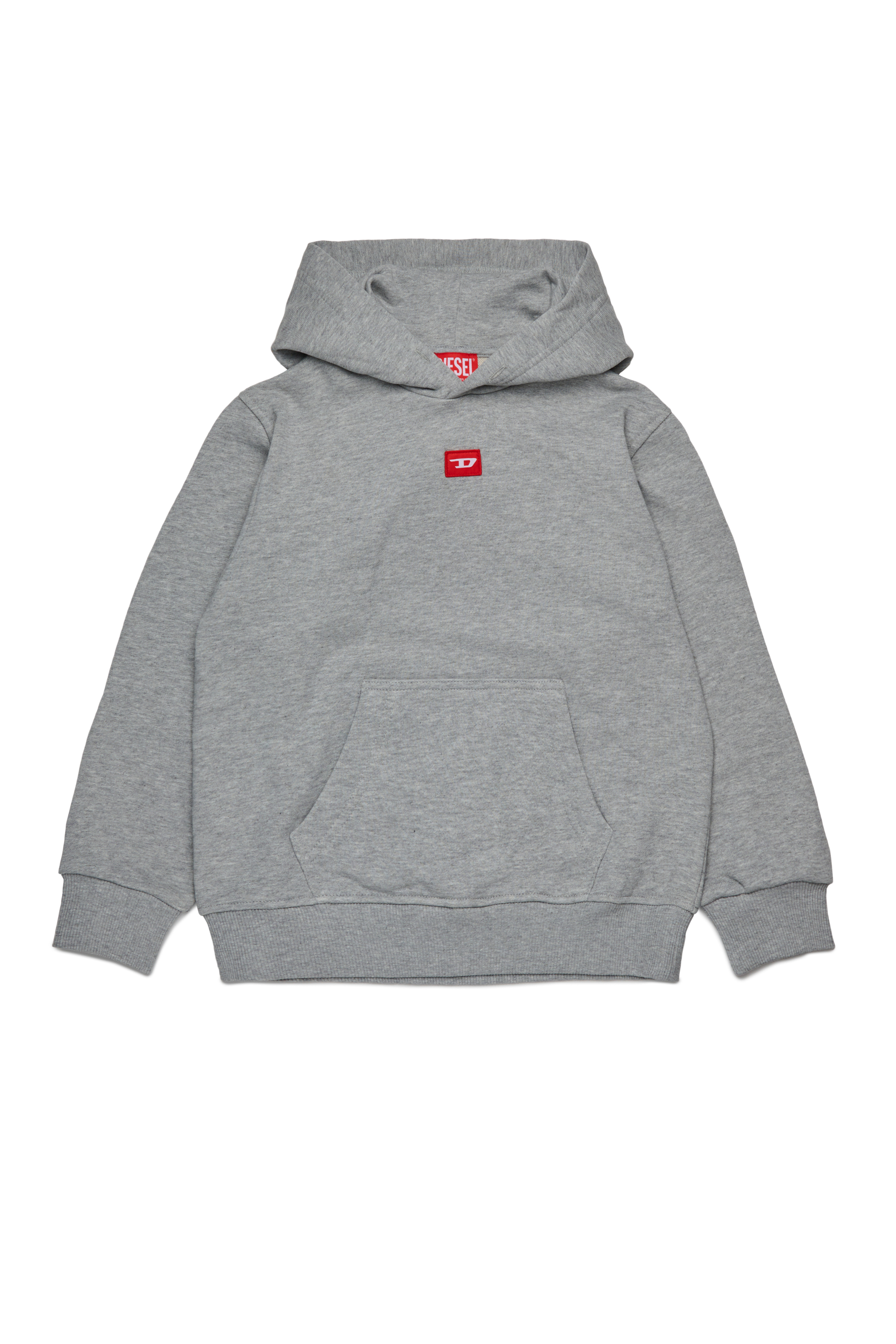 Diesel - SXGINHOOD OVER, Unisex's Cotton hoodie with patch in Grey - 1