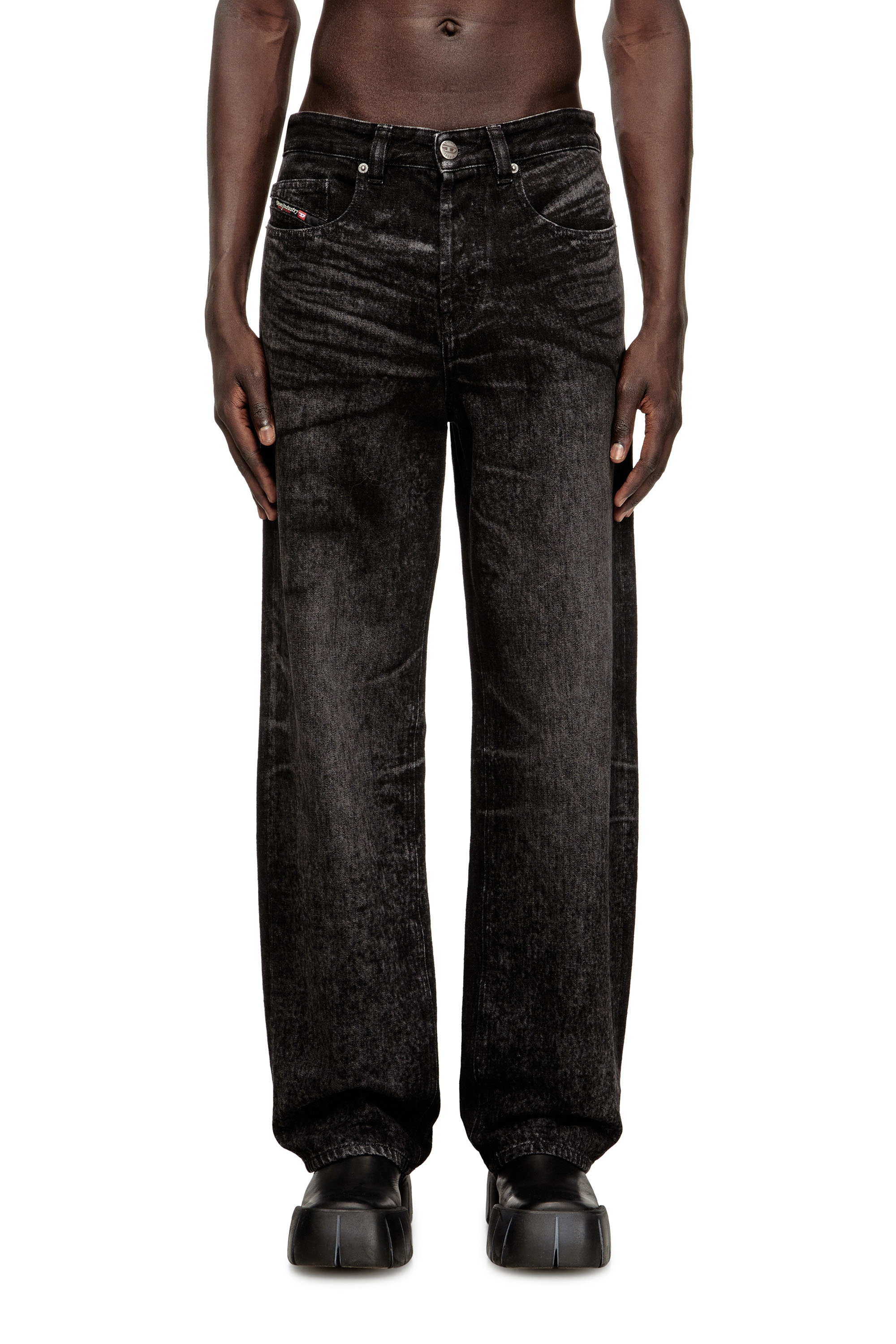 Diesel - Man's Relaxed Jeans 2001 D-Macro 007DB, Black/Dark grey - 3