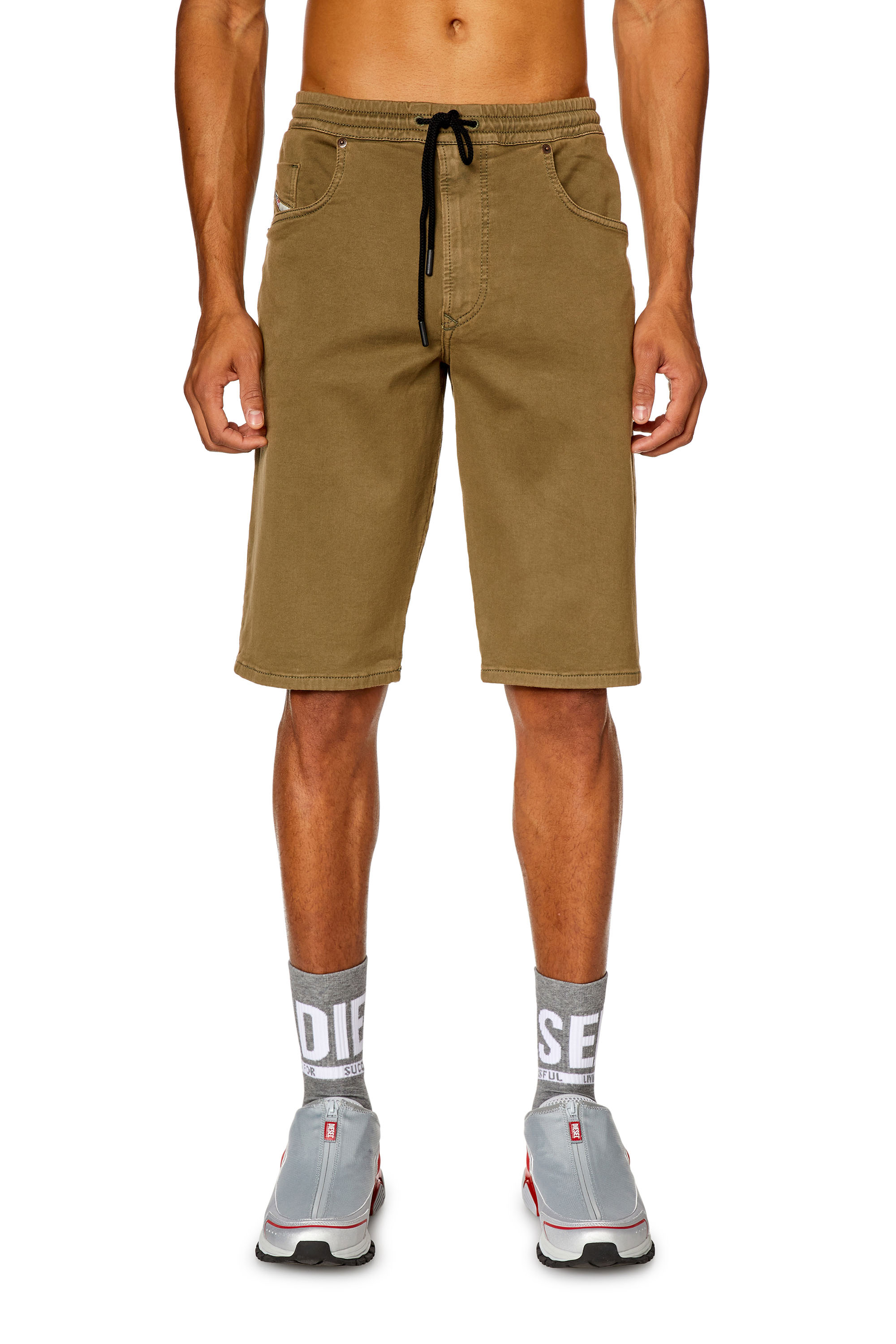 Diesel - 2033 D-KROOLEY-SHORT JOGG, Man Chino shorts in JoggJeans in Green - Image 2