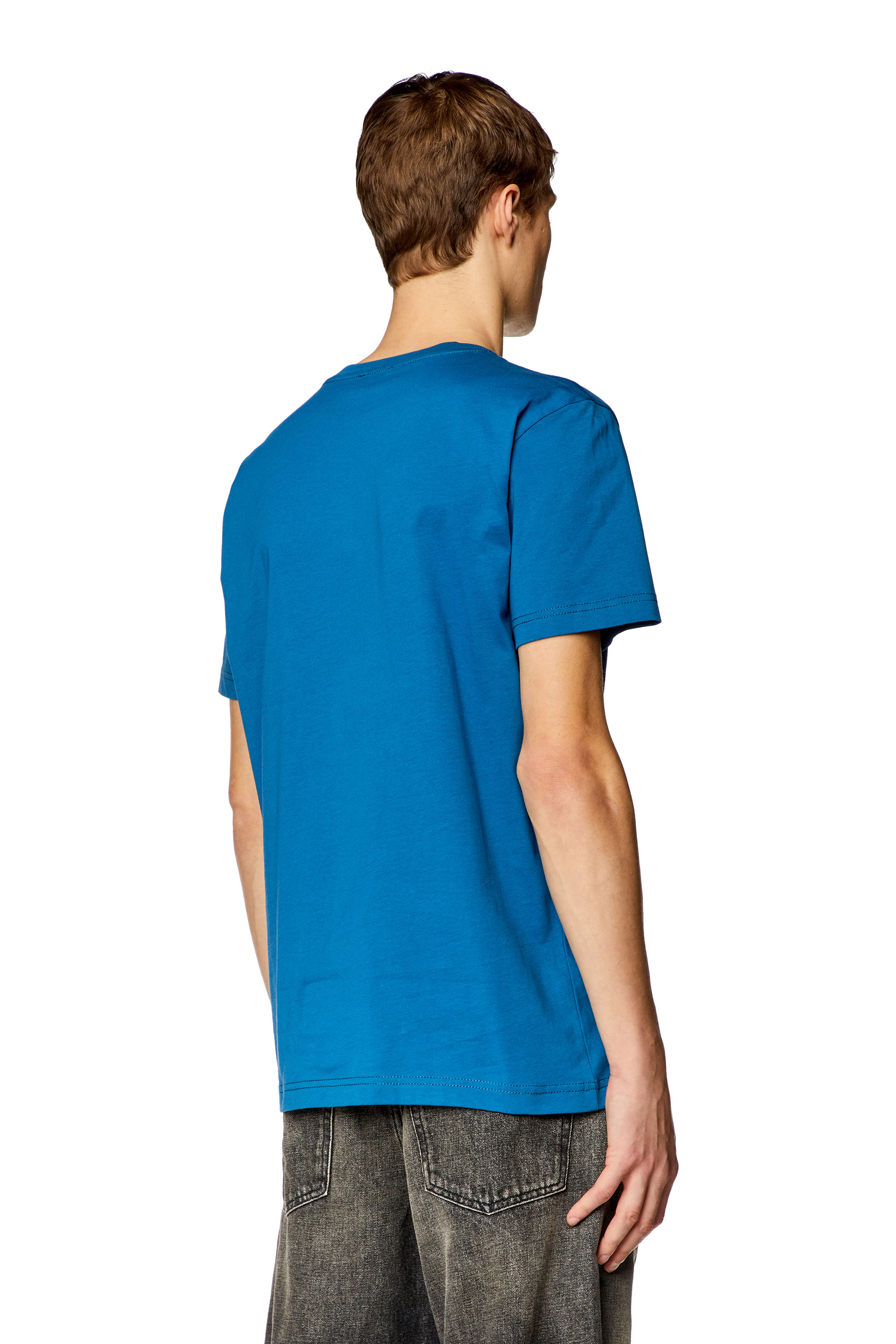 Diesel - T-DIEGOR-K74, Man T-shirt with Oval D 78 print in Blue - Image 4