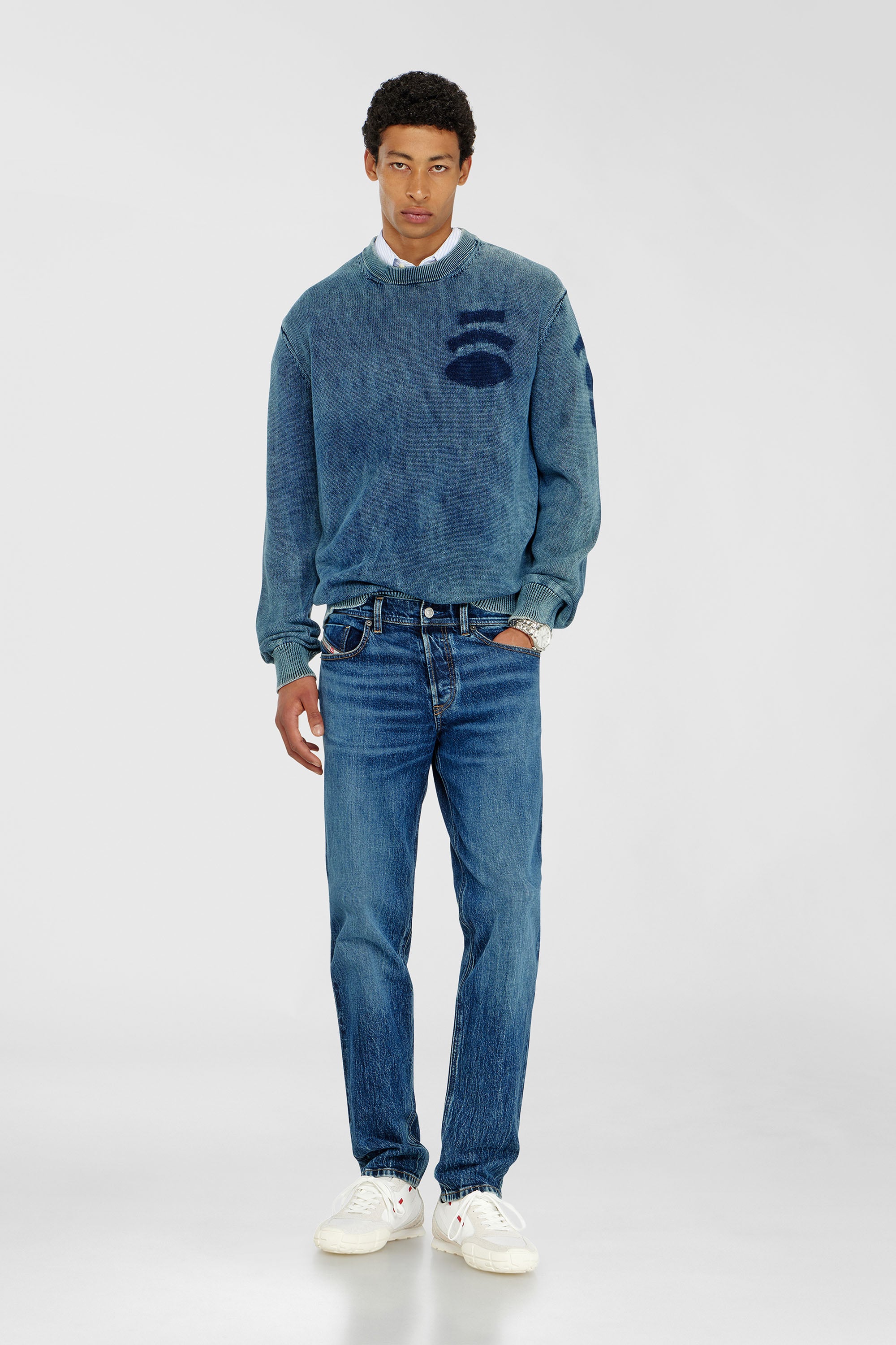 Diesel - Man's Regular Jeans 2023 D-Finitive 0KBBQ, Dark Blue - 1