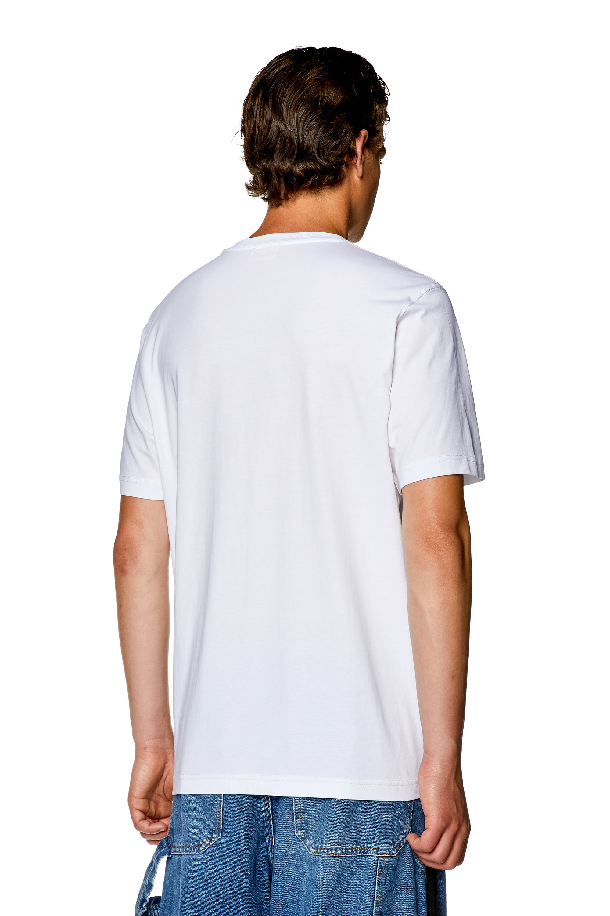 Diesel - T-JUST-NLABEL, Man T-shirt with logo patch in White - Image 4