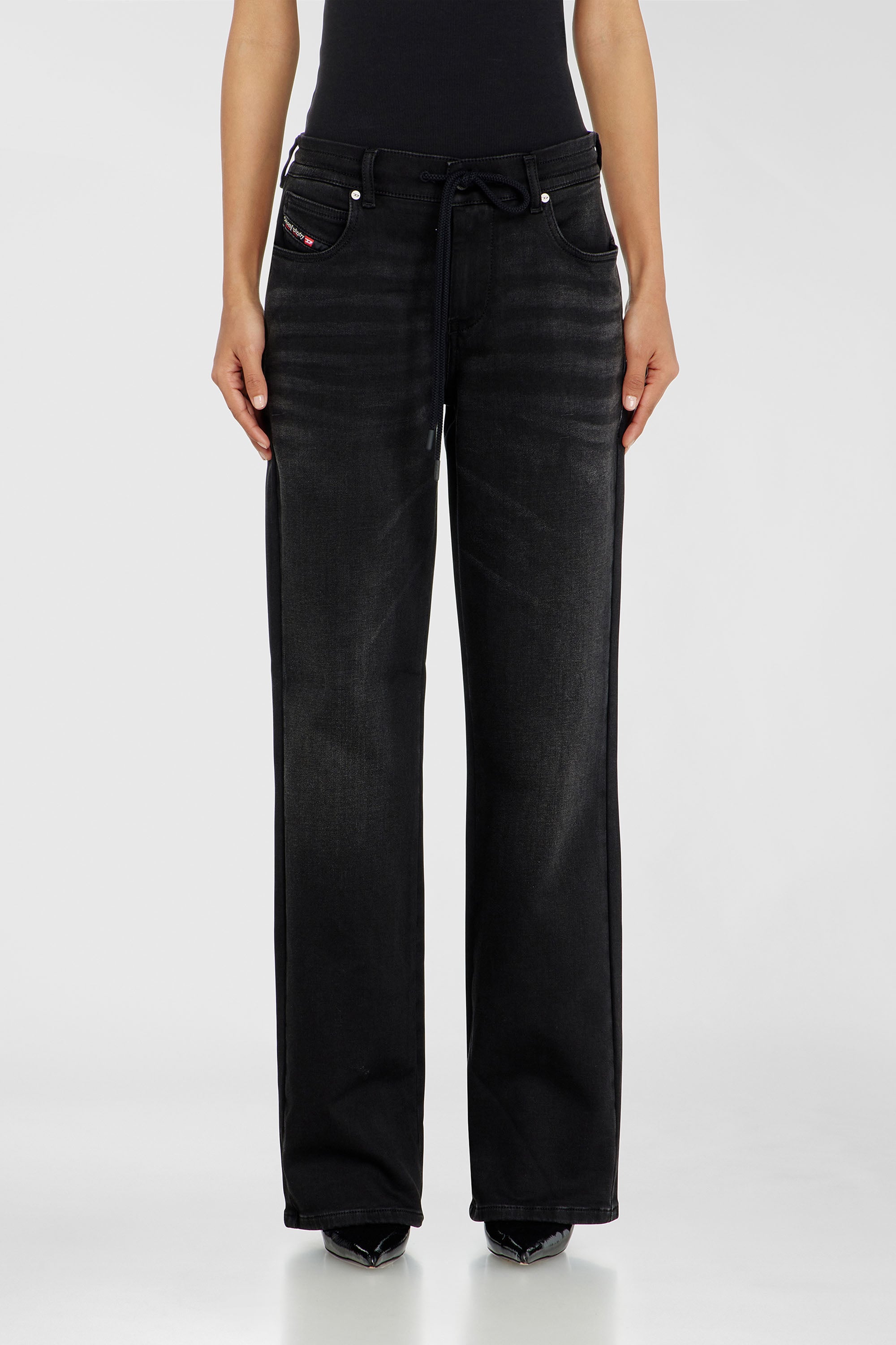 Diesel - Woman's Regular 2071 D-Meel Joggjeans&reg; 09P90, Black/Dark grey - 1