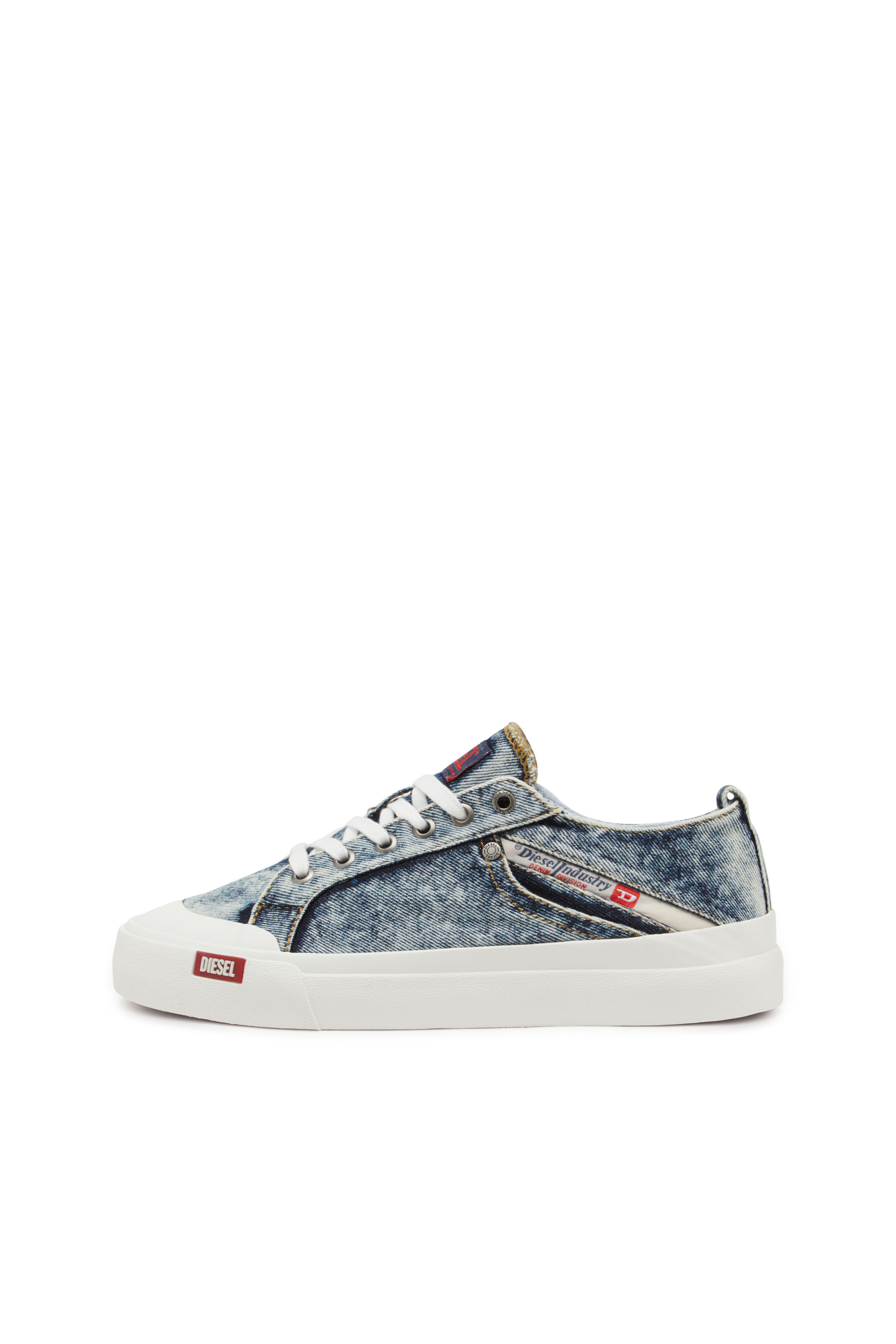 Diesel - S-ATHOS NMD LOW, Man's S-Athos-Denim sneakers with pocket detail in Blue - 7