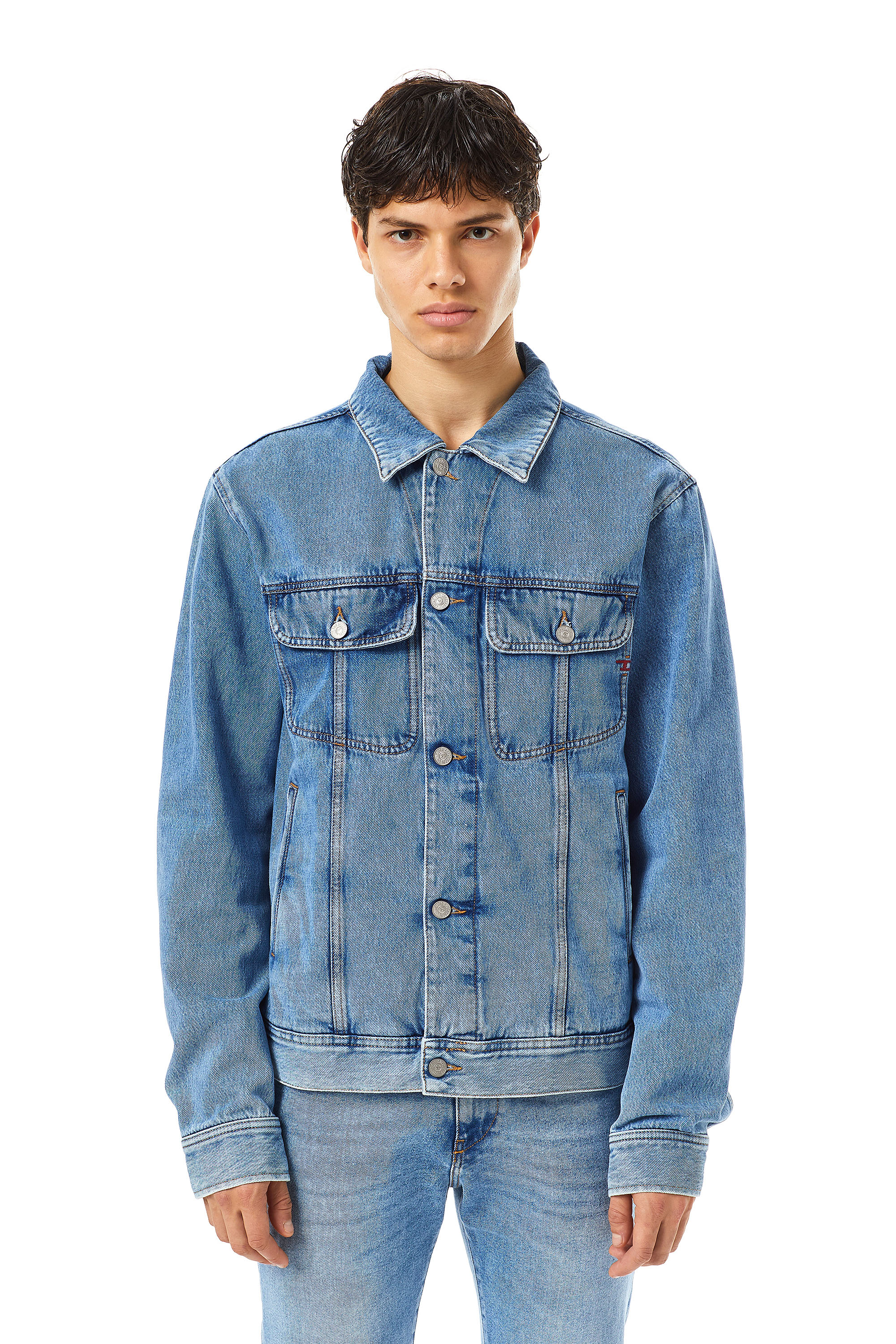 Diesel - D-BARCY TRUCKER JACKET, Medium blue - Image 1