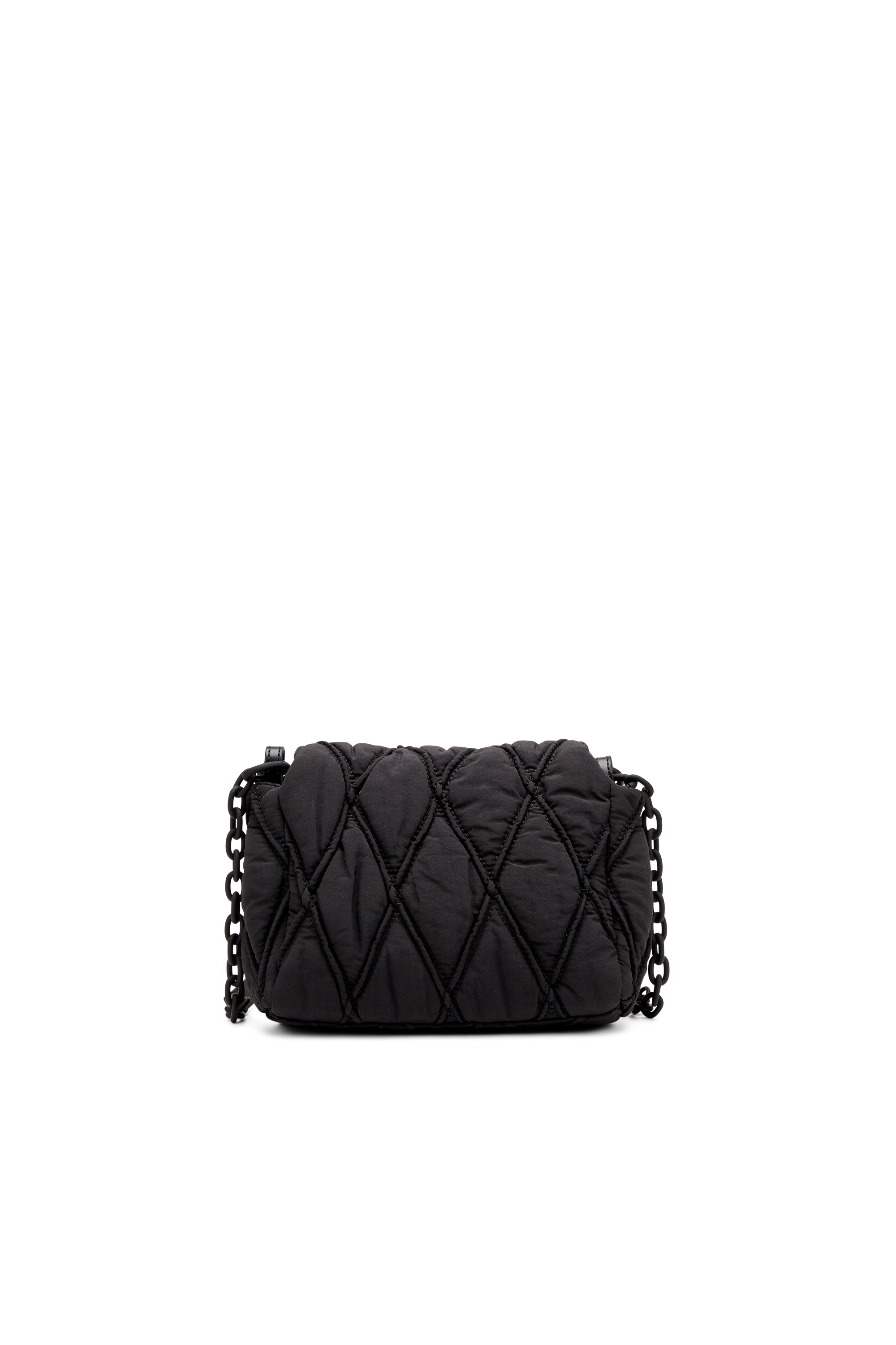 Diesel - CHARM-D SHOULDER S, Woman's Charm-D-S-Small shoulder bag in quilted nylon in Black - 2