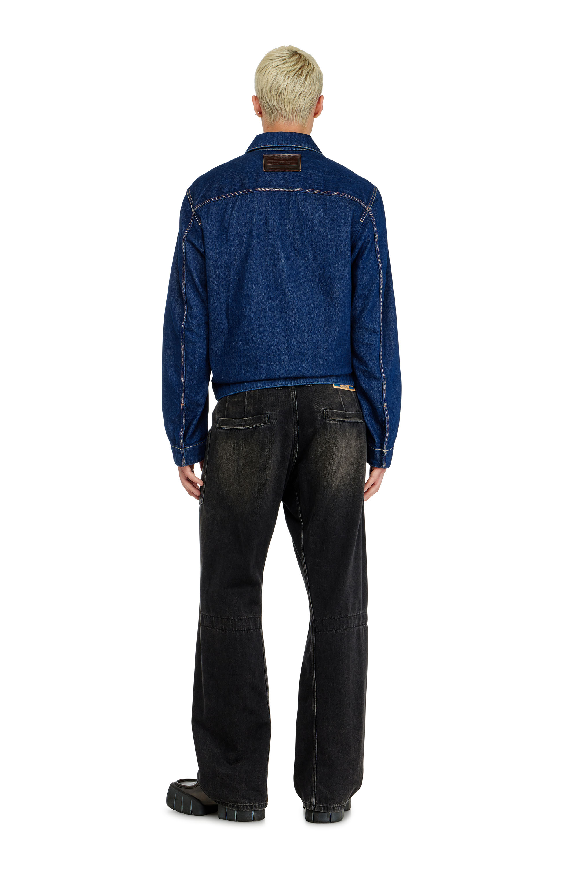 Diesel - Man's Relaxed Jeans D-Zeta 09J96, Black/Dark grey - 4