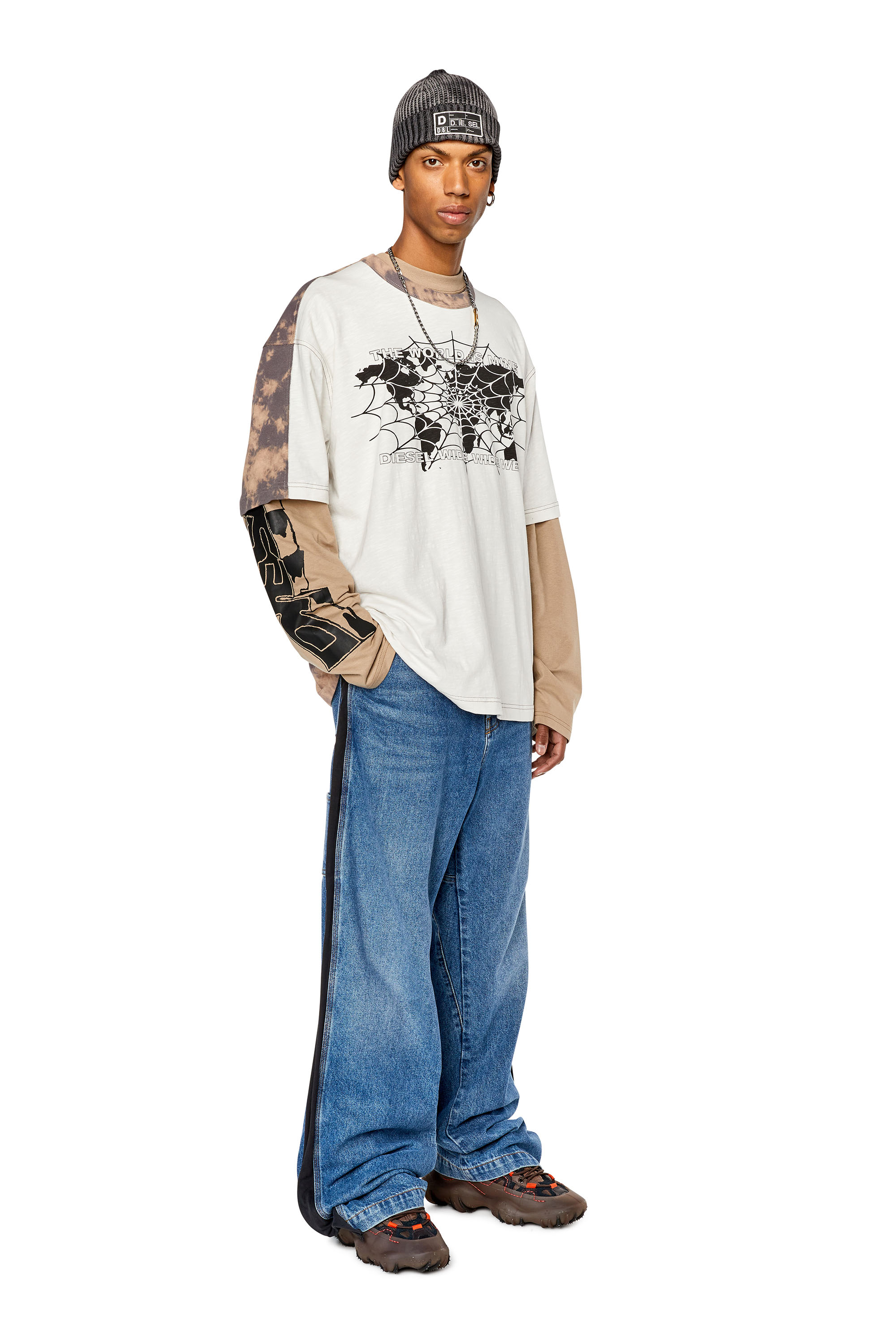 Diesel - T-WASHBICOL, Pink/White - Image 2