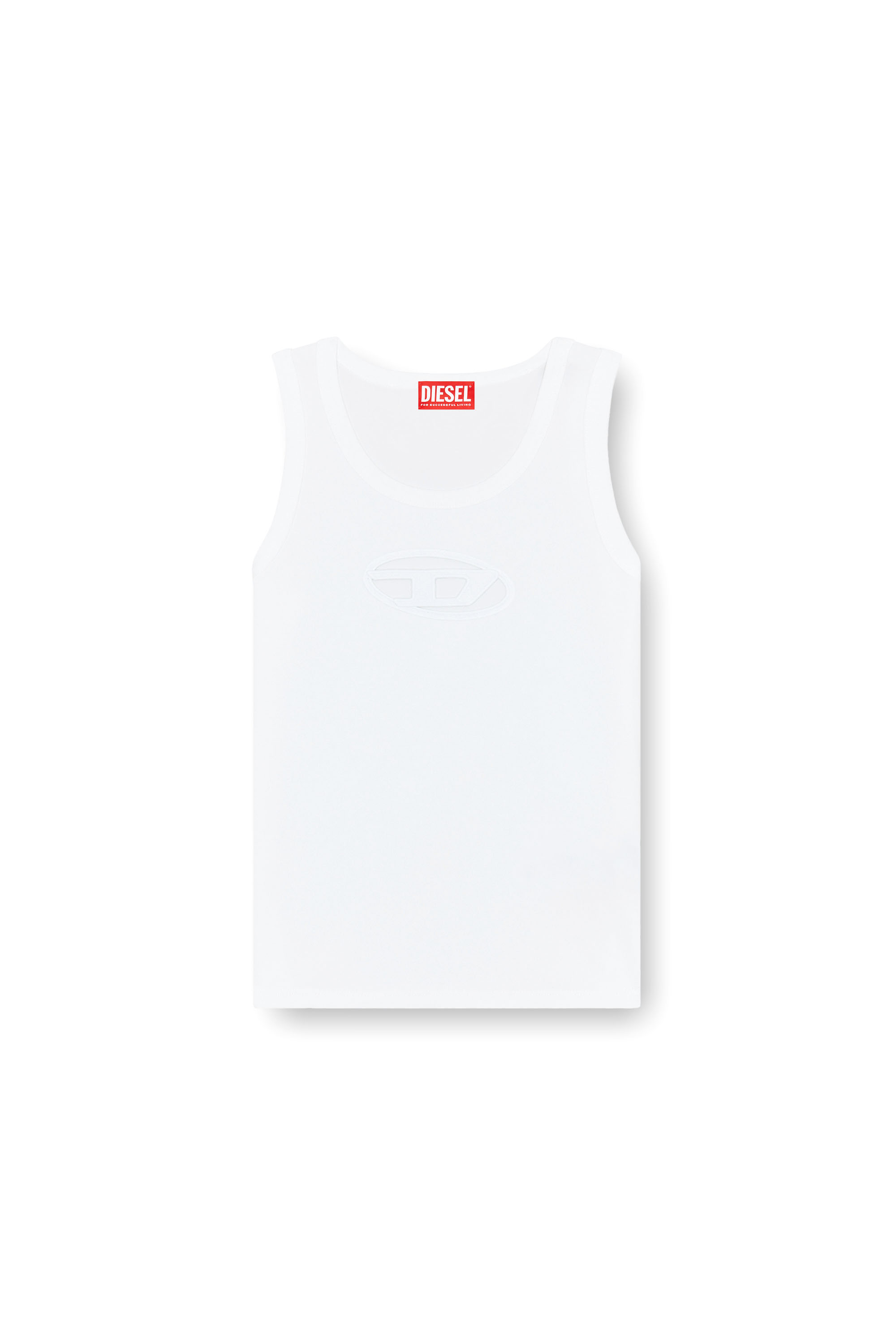 Diesel - T-LYNYS-OD, Woman Tank top with cut-out Oval D logo in White - Image 3