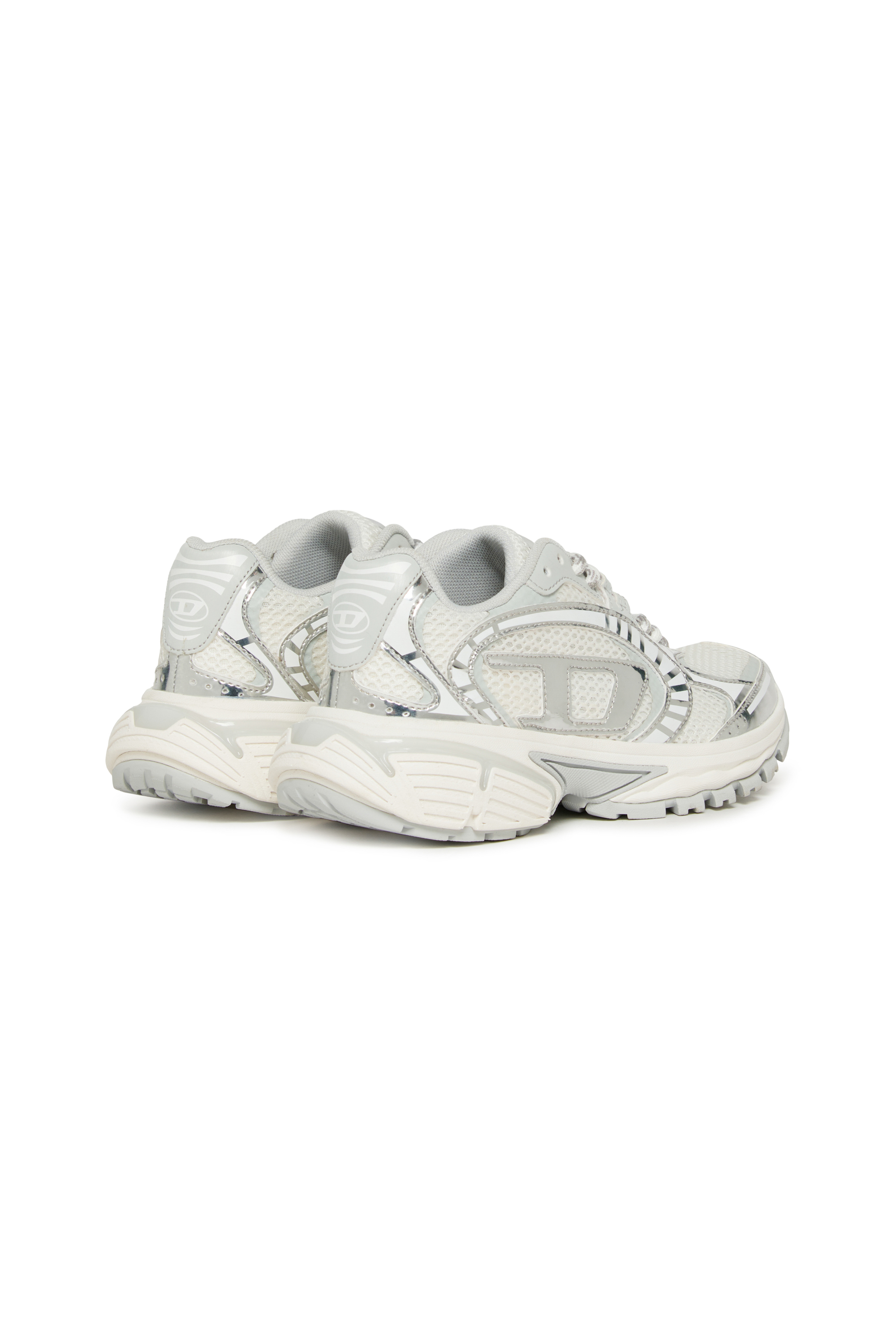 Diesel - S-PRO-V-DENSE LOW, Unisex's S-Pro-V-Dense nylon sneakers with Oval D logo in White/Silver - 4
