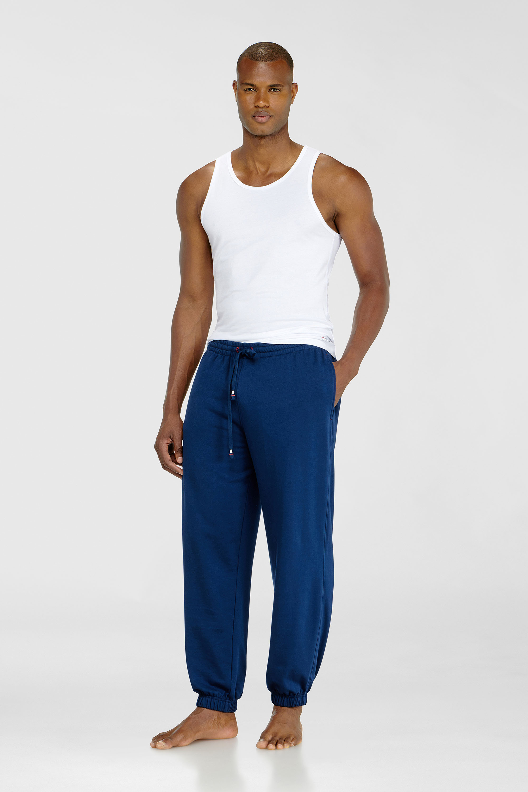 Diesel - LENNY-D-CORE, Man's Sweatpants in peached cotton blend in Blue - 3