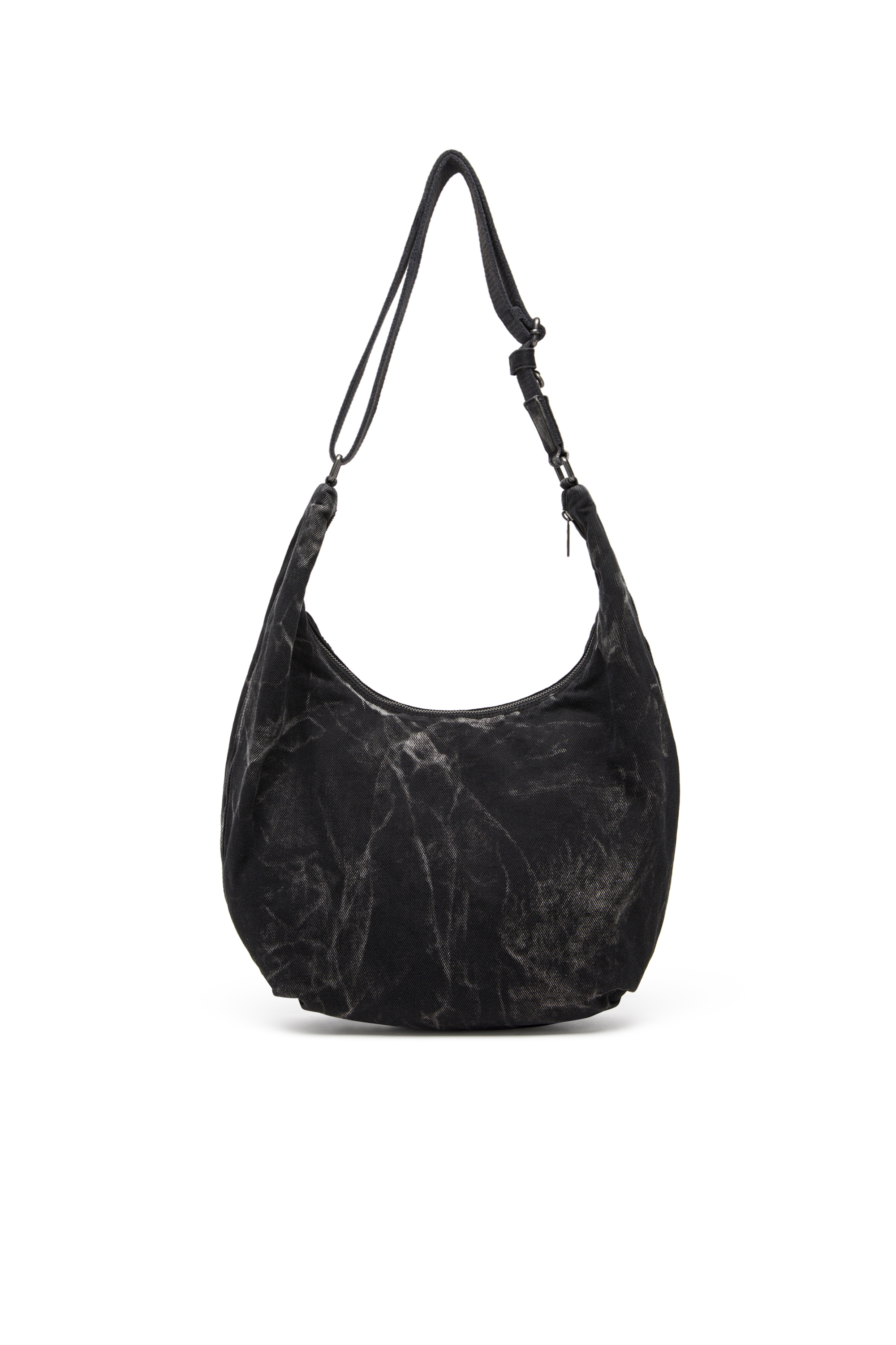 Diesel - RAVE HOBO X, Unisex's Rave - Hobo denim bag with zipper in Black - 4