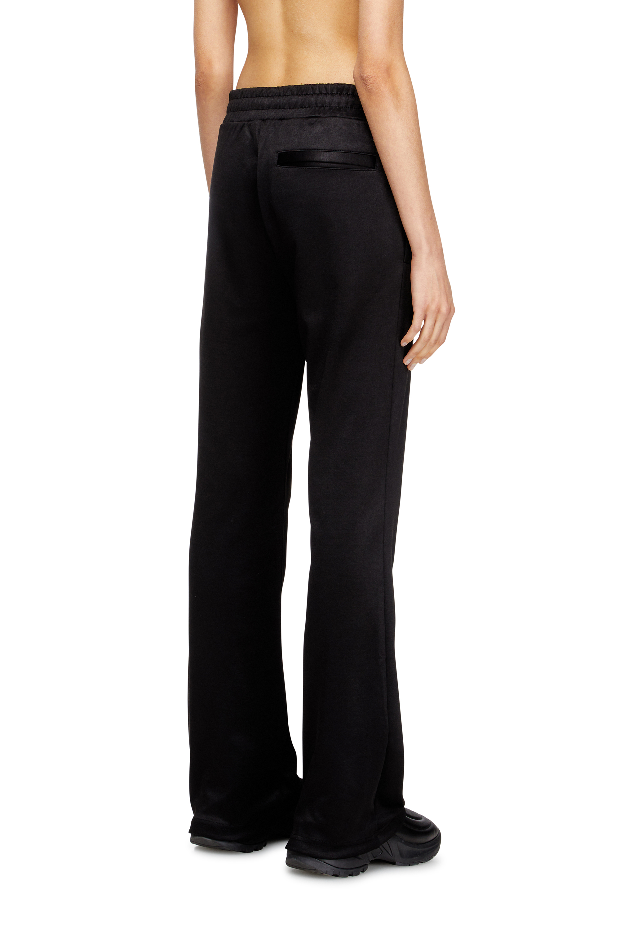 Diesel - P-LOCKINGIN-OD, Woman's Track pants with contrast piping in Black/White - 4