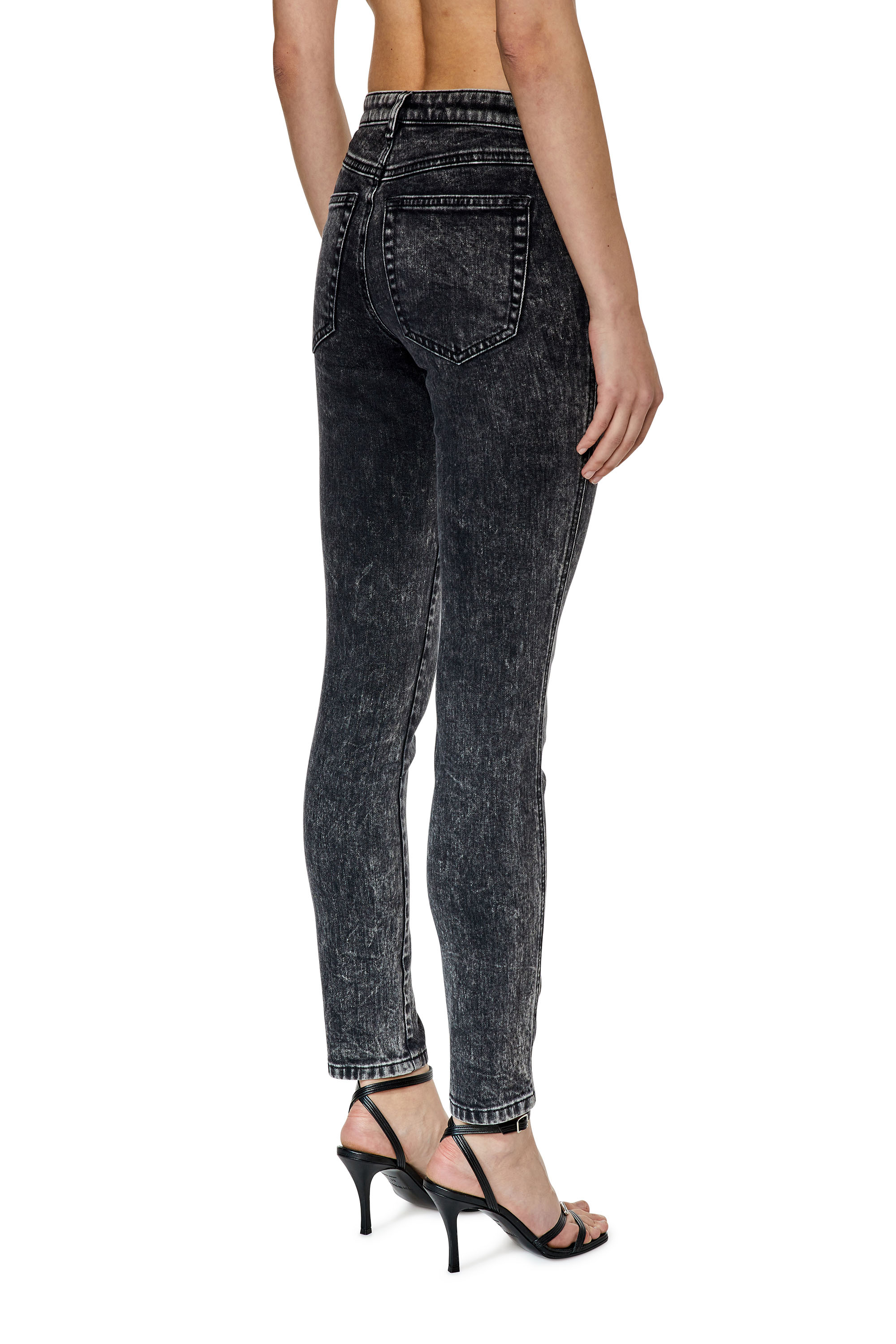 Diesel - Skinny Jeans 2015 Babhila 0ENAN, Black/Dark grey - Image 2