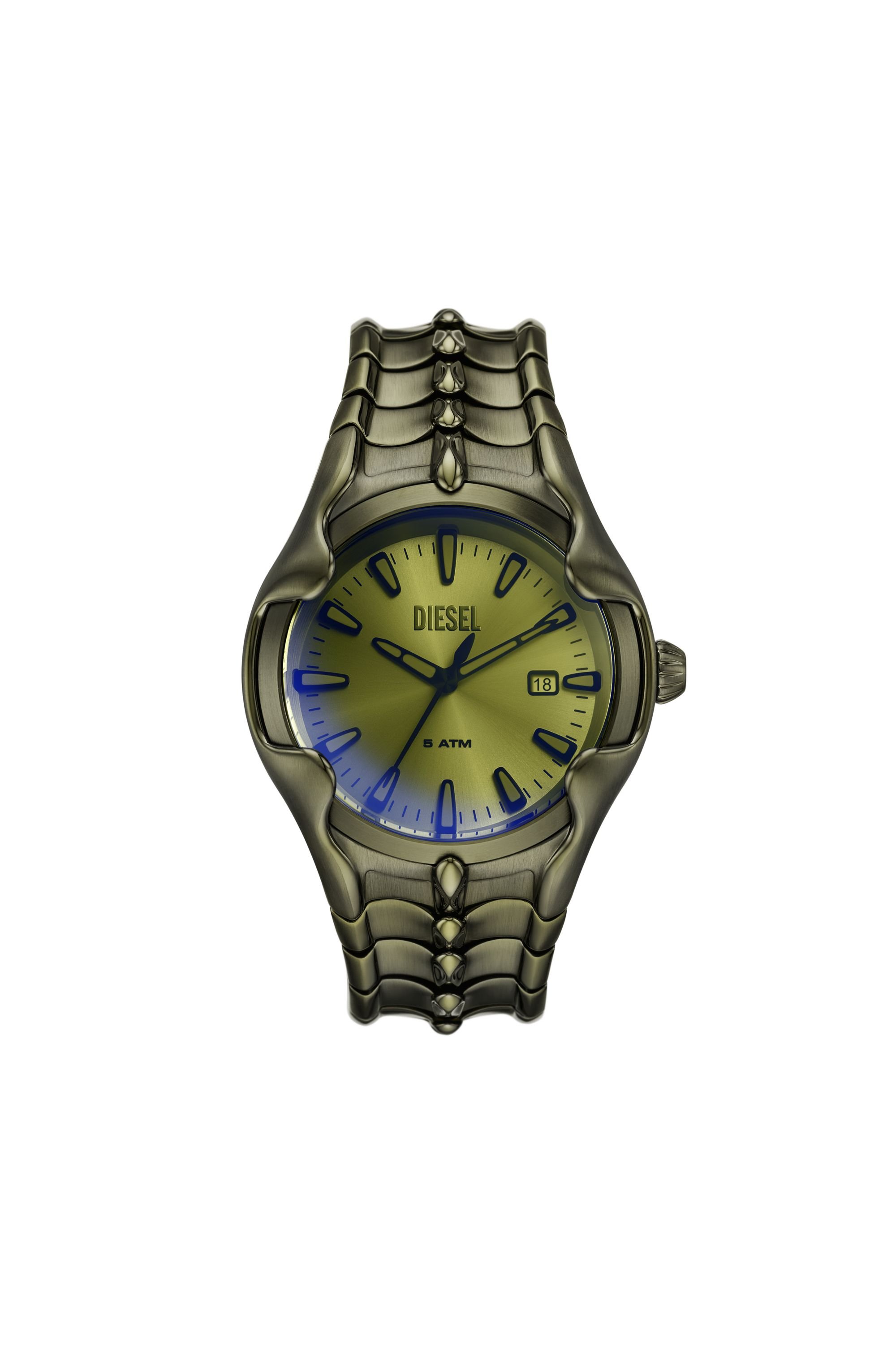 Diesel - DZ2221 WATCH, Man's Vert Three-Hand Date Green Stainless Steel Watch in Green - 1