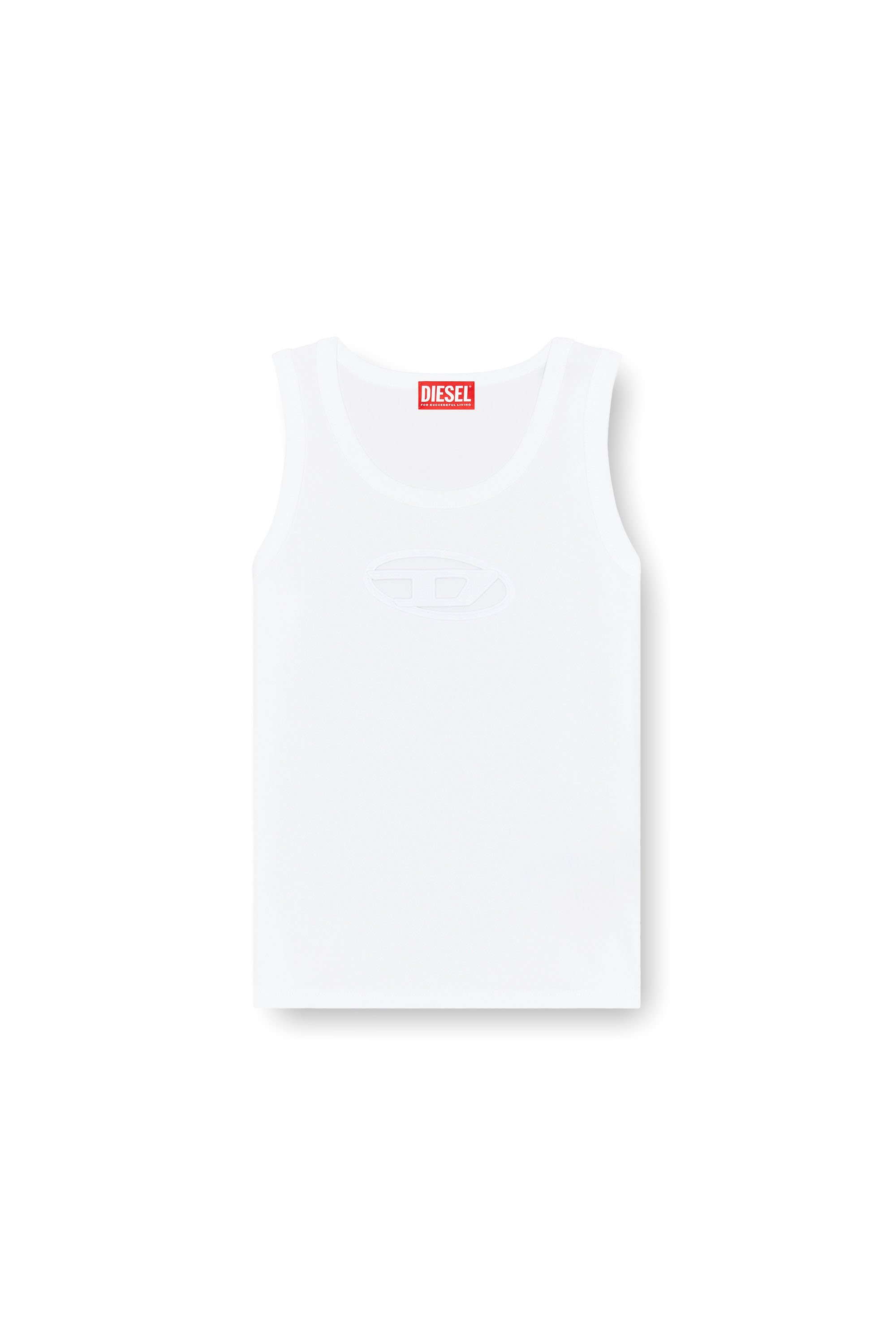 Diesel - T-LYNYS-OD, Woman's Tank top with cut-out Oval D logo in White - 3