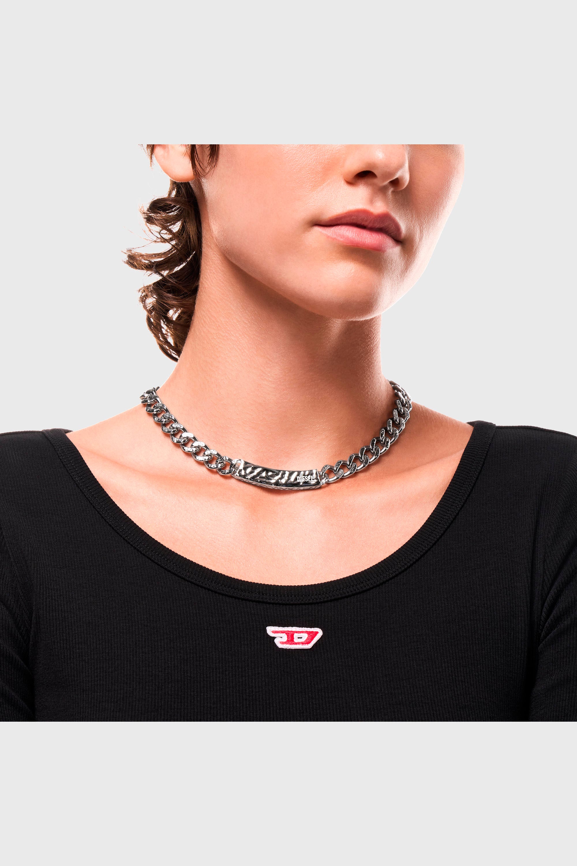 Diesel - DX1733040, Unisex's Stainless Steel Chain Necklace in Silver - 4