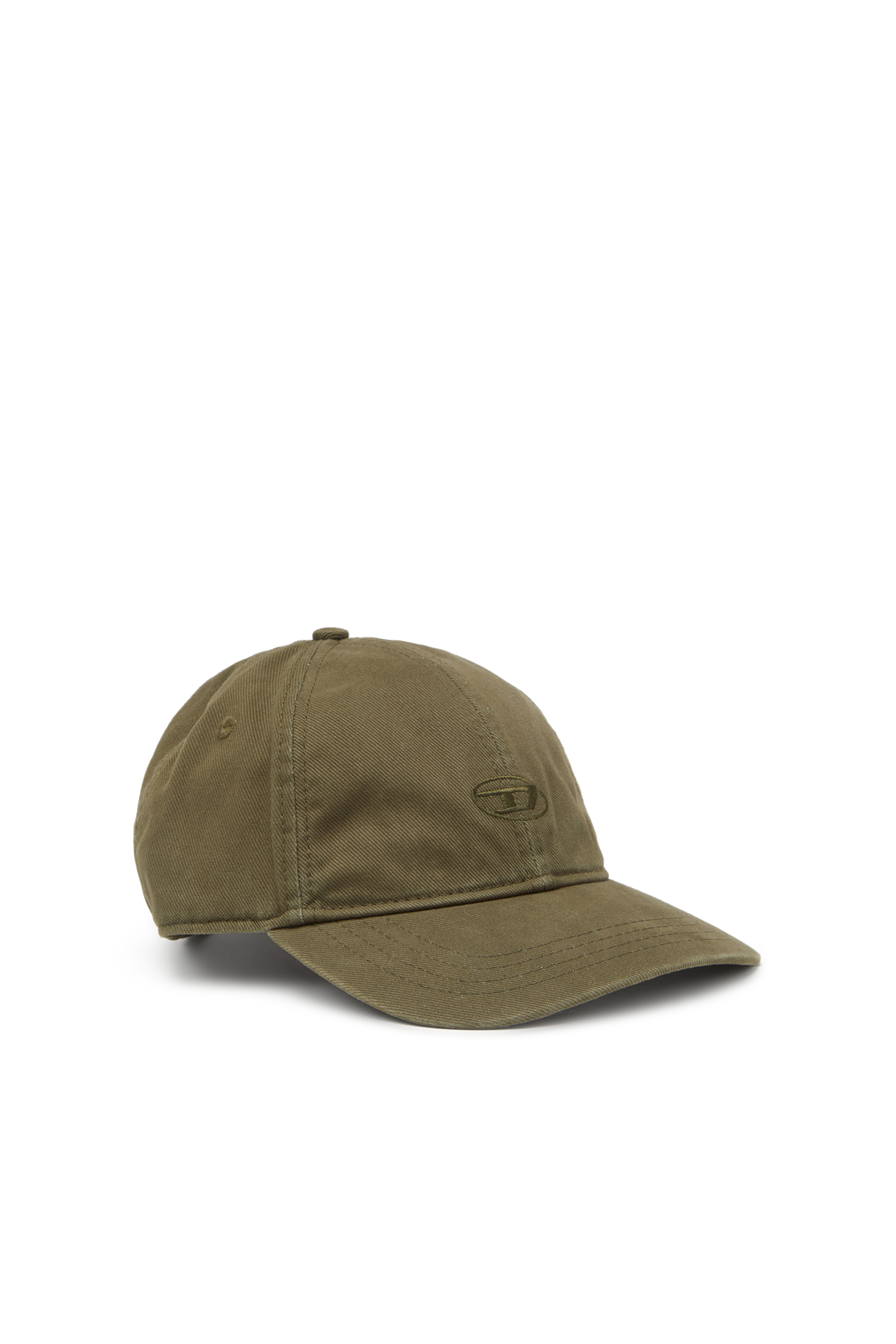 Diesel - C-RUN-WASH, Man's Baseball cap in washed cotton twill in Military Green - 1