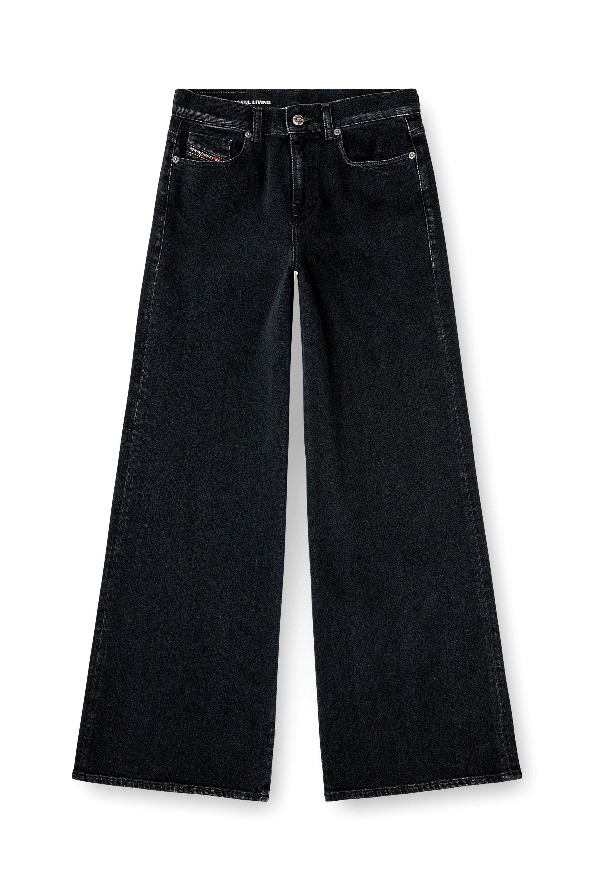 Diesel - Woman's Flare Jeans 1978 D-Akemi 09N89, Black/Dark grey - 3