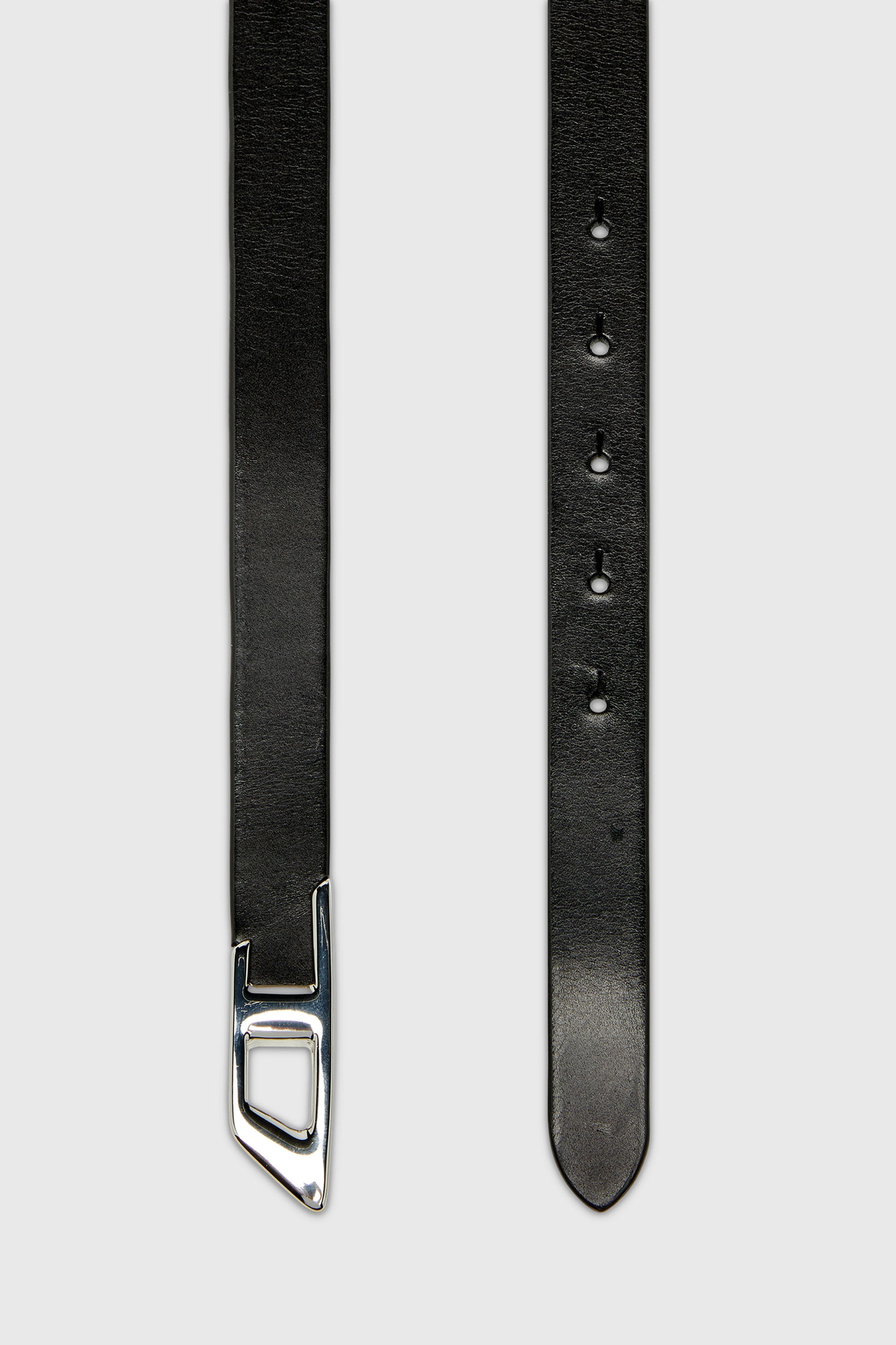 Diesel - B-D LOGO 2.0 20, Woman's 2 cm leather belt with metal D buckle in Black - 2