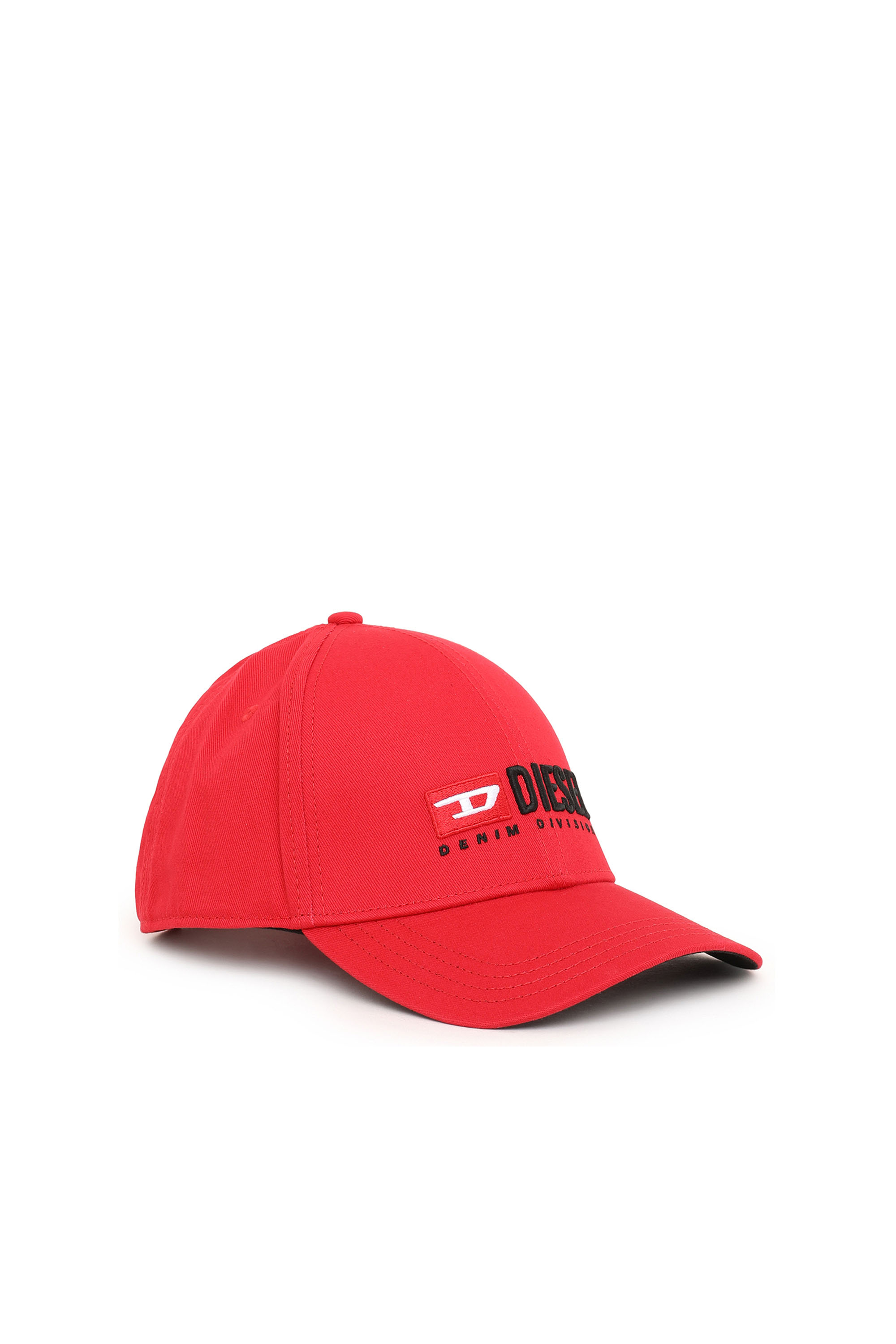 Diesel - CORRY-DIV, Unisex Baseball cap with Denim Division logo in Red - Image 1