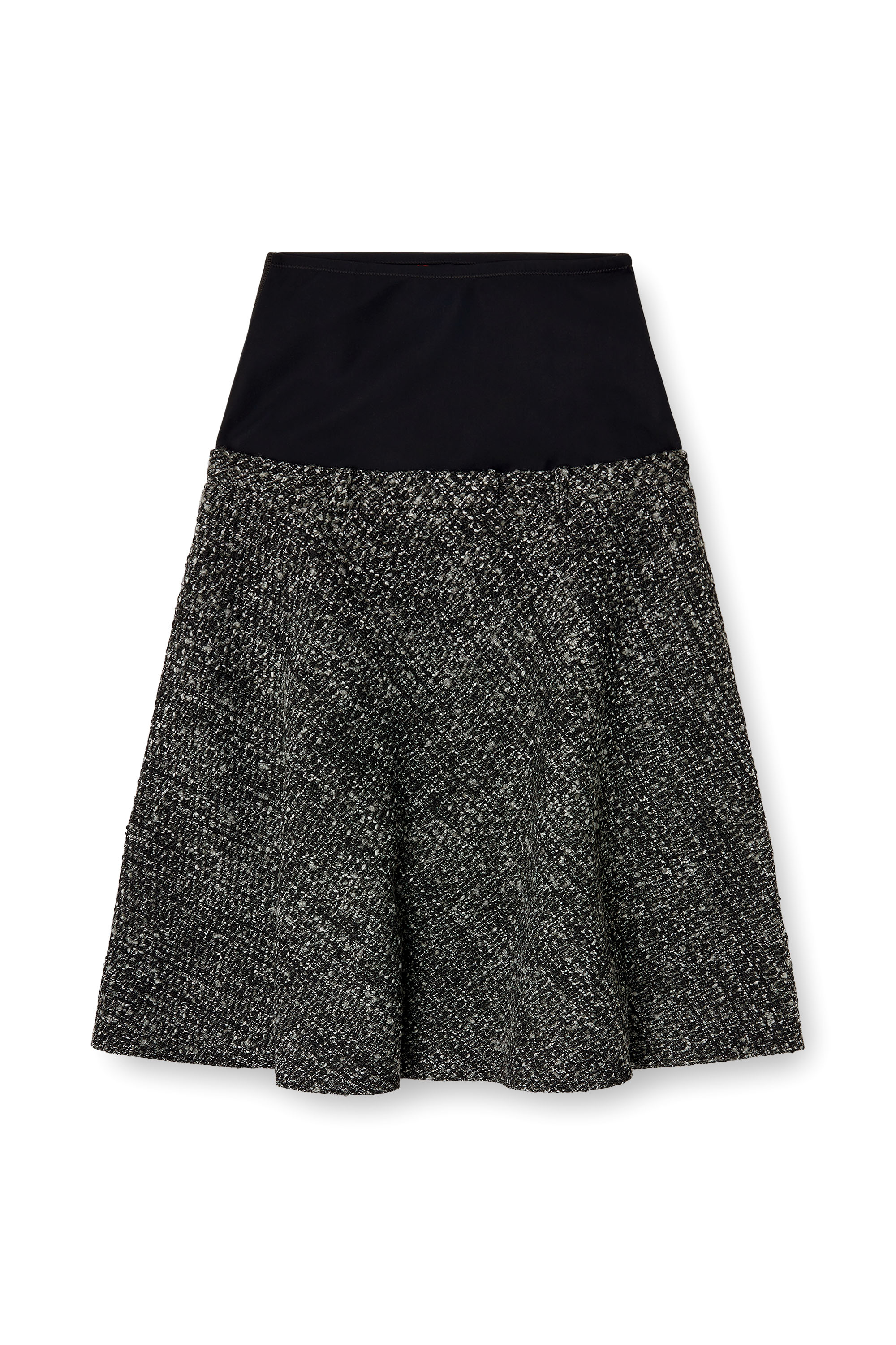 Diesel - O-GRACE, Woman's Bouclé skirt with stretch waist in Black - 2