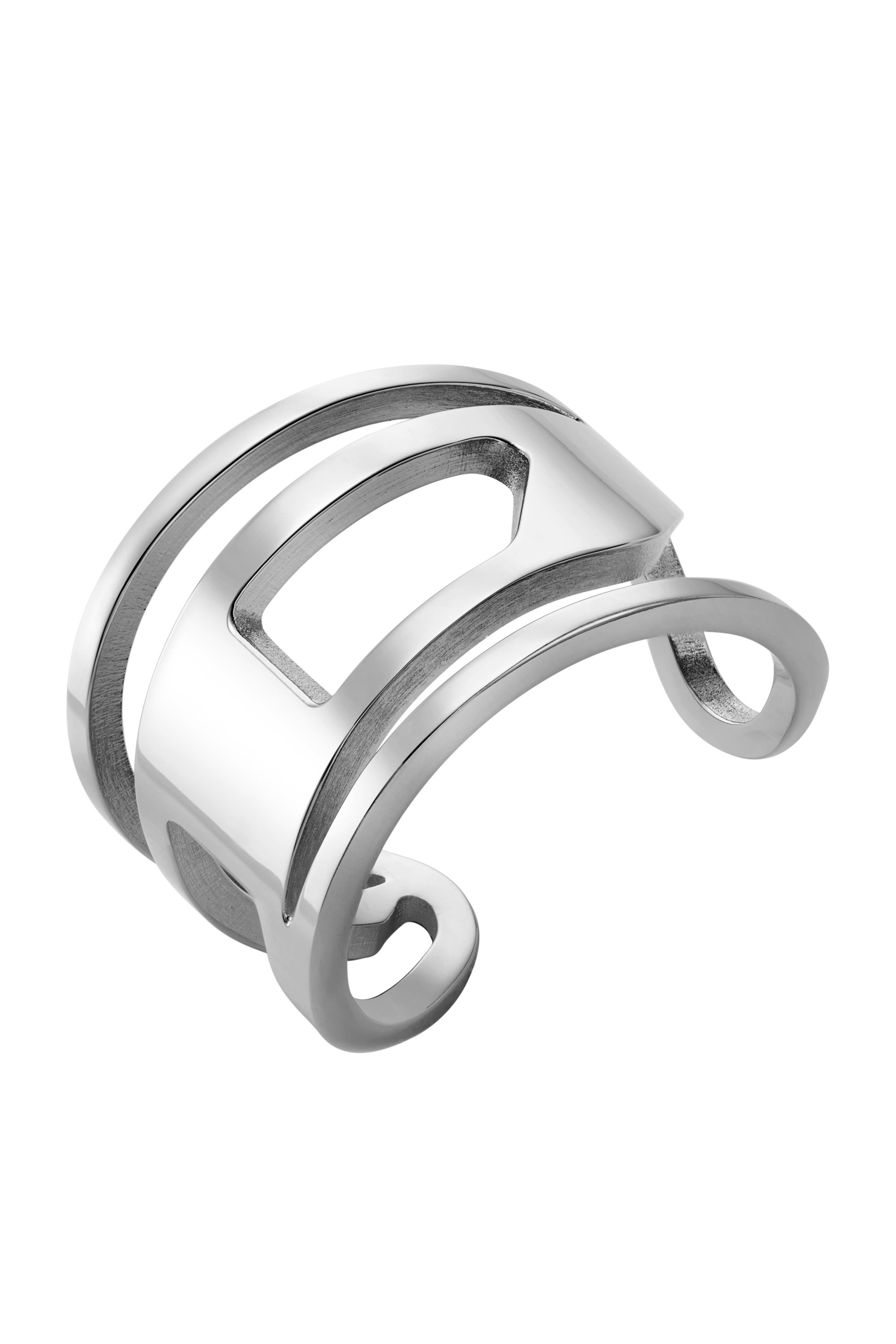 Diesel - DX1548040 JEWEL, Unisex's Stainless Steel Band Ring in Silver - 1