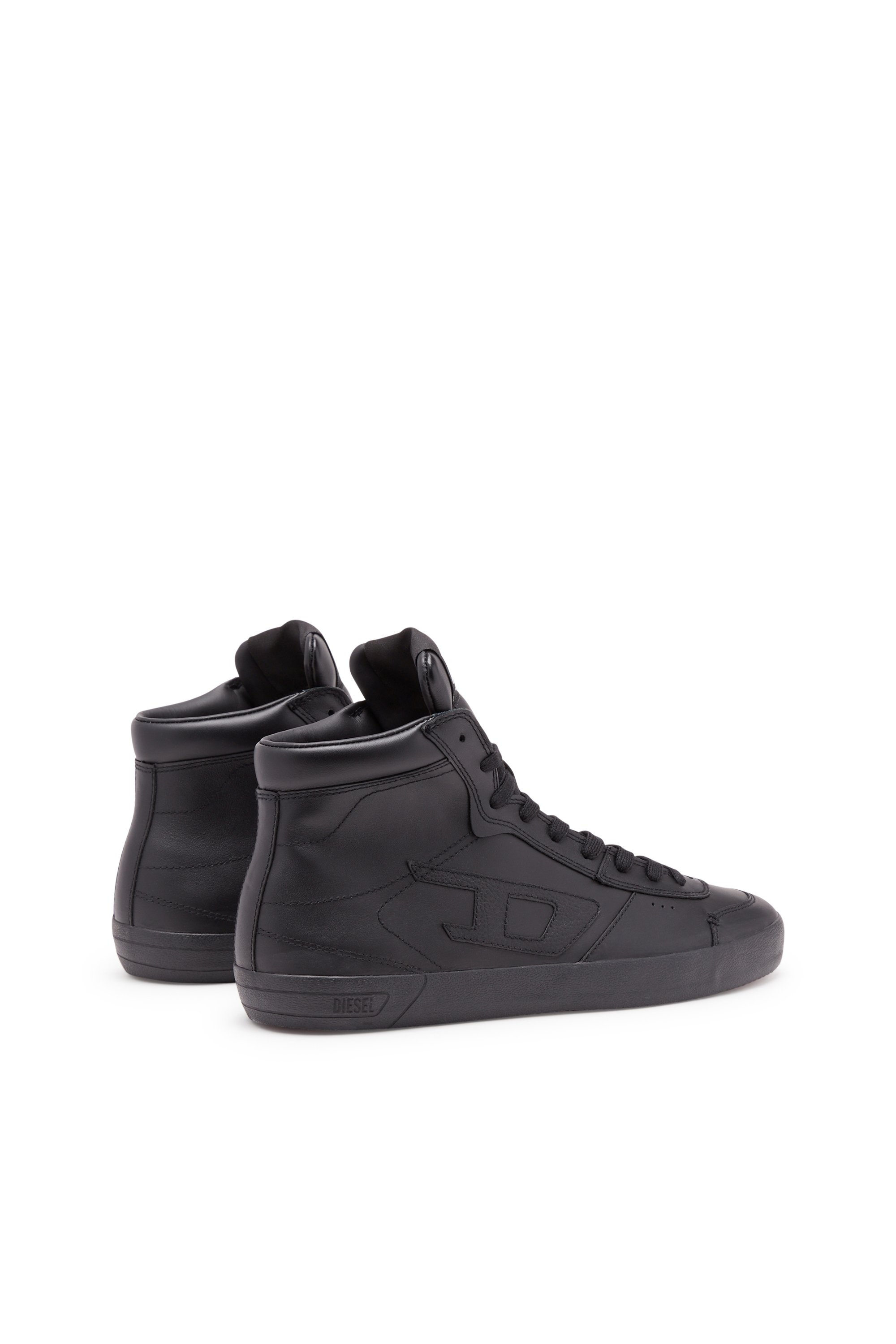 Diesel - S-LEROJI MID, Man's S-Leroji Mid-Leather high-top sneakers in Black - 3