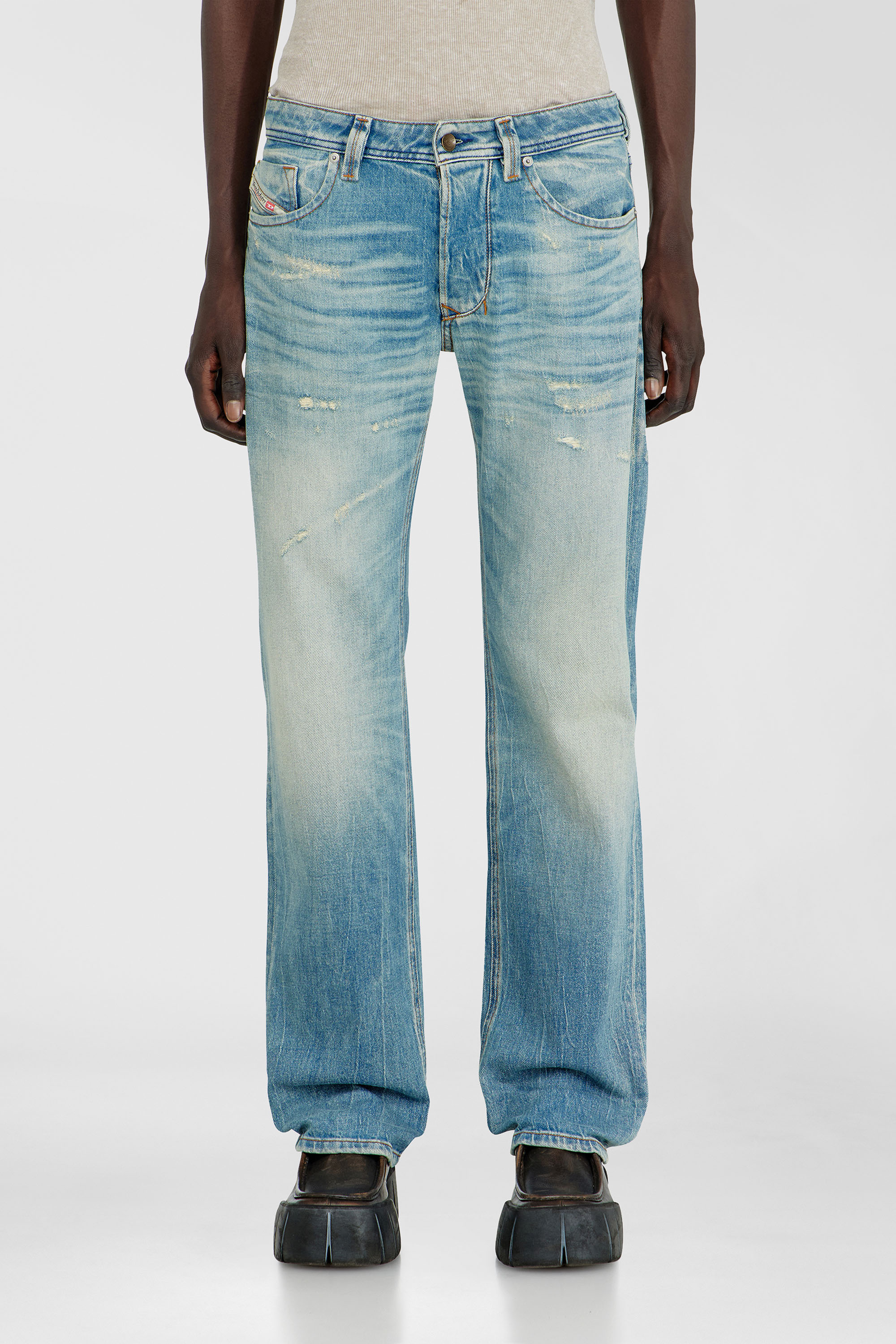 Diesel - Man's Regular Jeans 1985 Larkee 09P33, Light Blue - 1