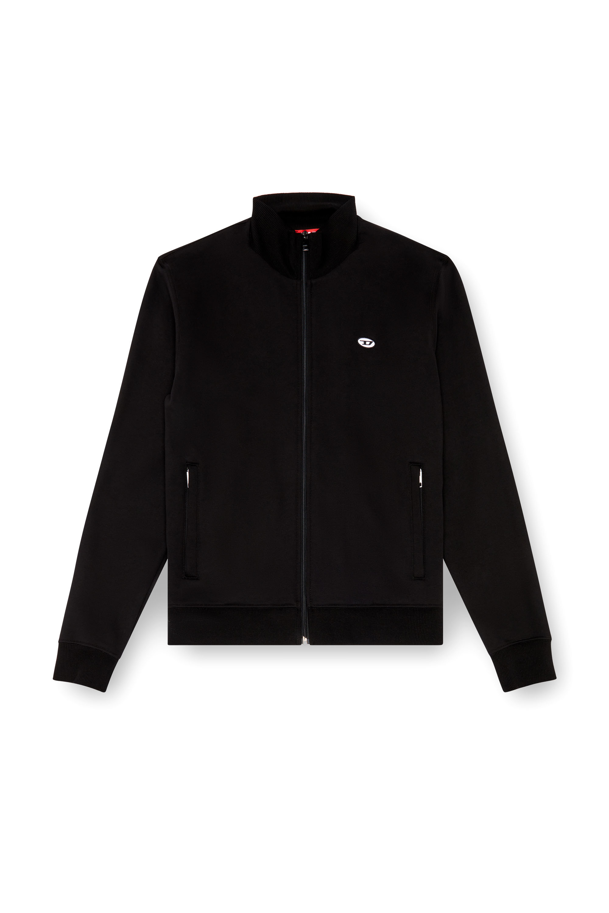 Diesel - S-LOCK-DOVAL-PJ, Man Track jacket with Oval D patch in Black - Image 3