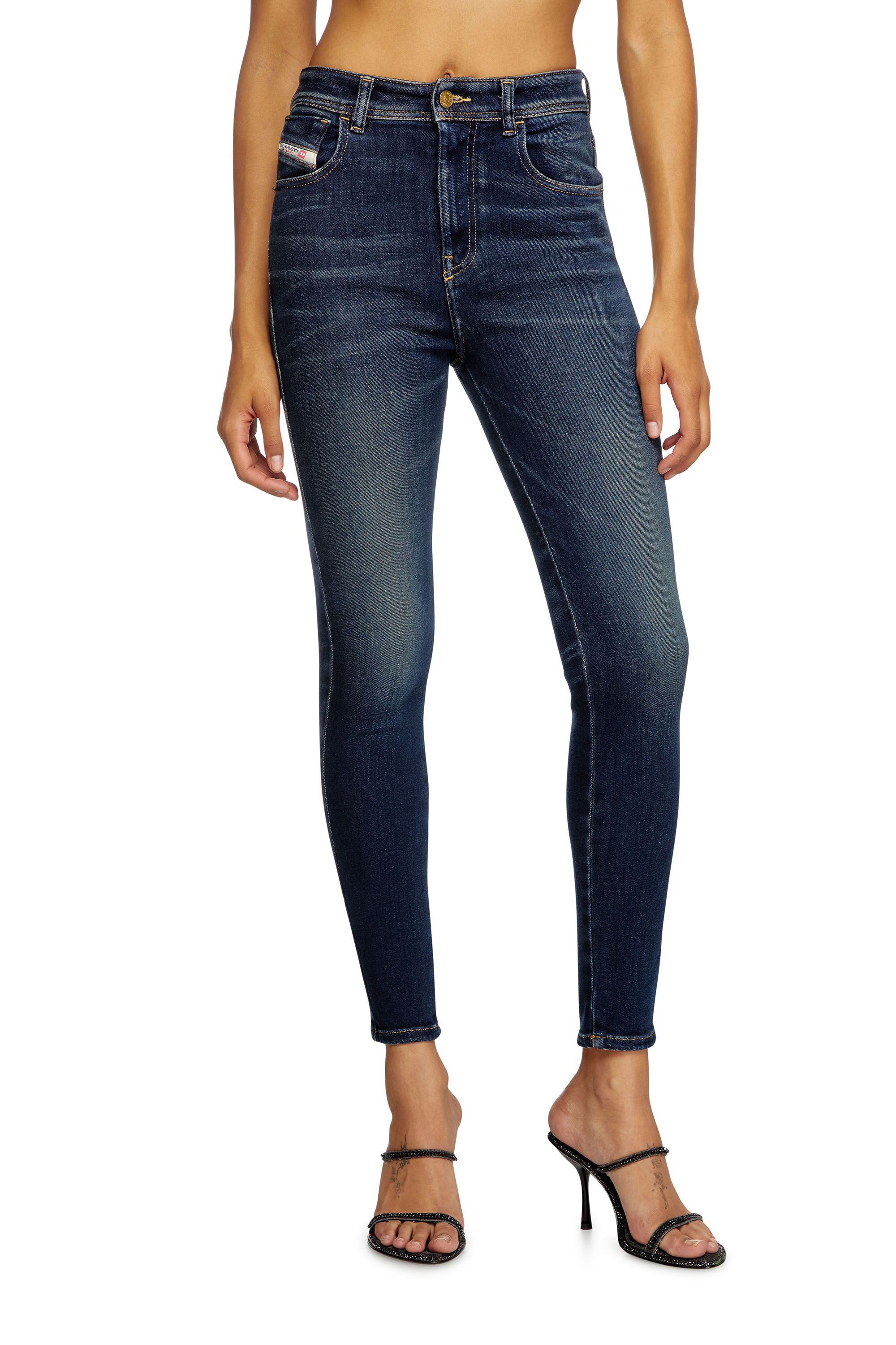 Diesel - Woman's Super skinny Jeans 1984 Slandy-High 09J11, Dark Blue - 2