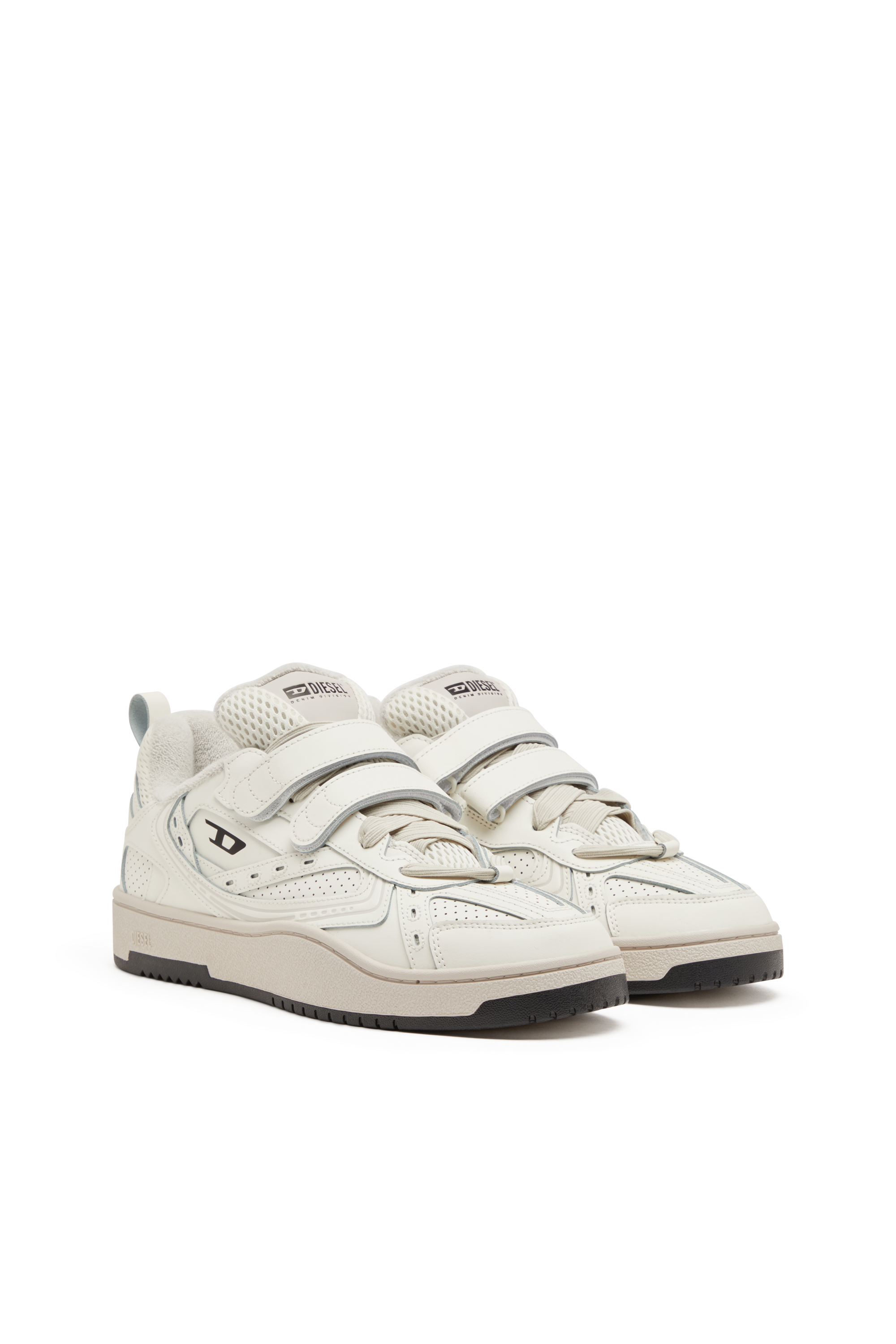 Diesel - S-UKIYO SKT, Man's S-Ukiyo-Monochrome sneaker with straps in White - 2