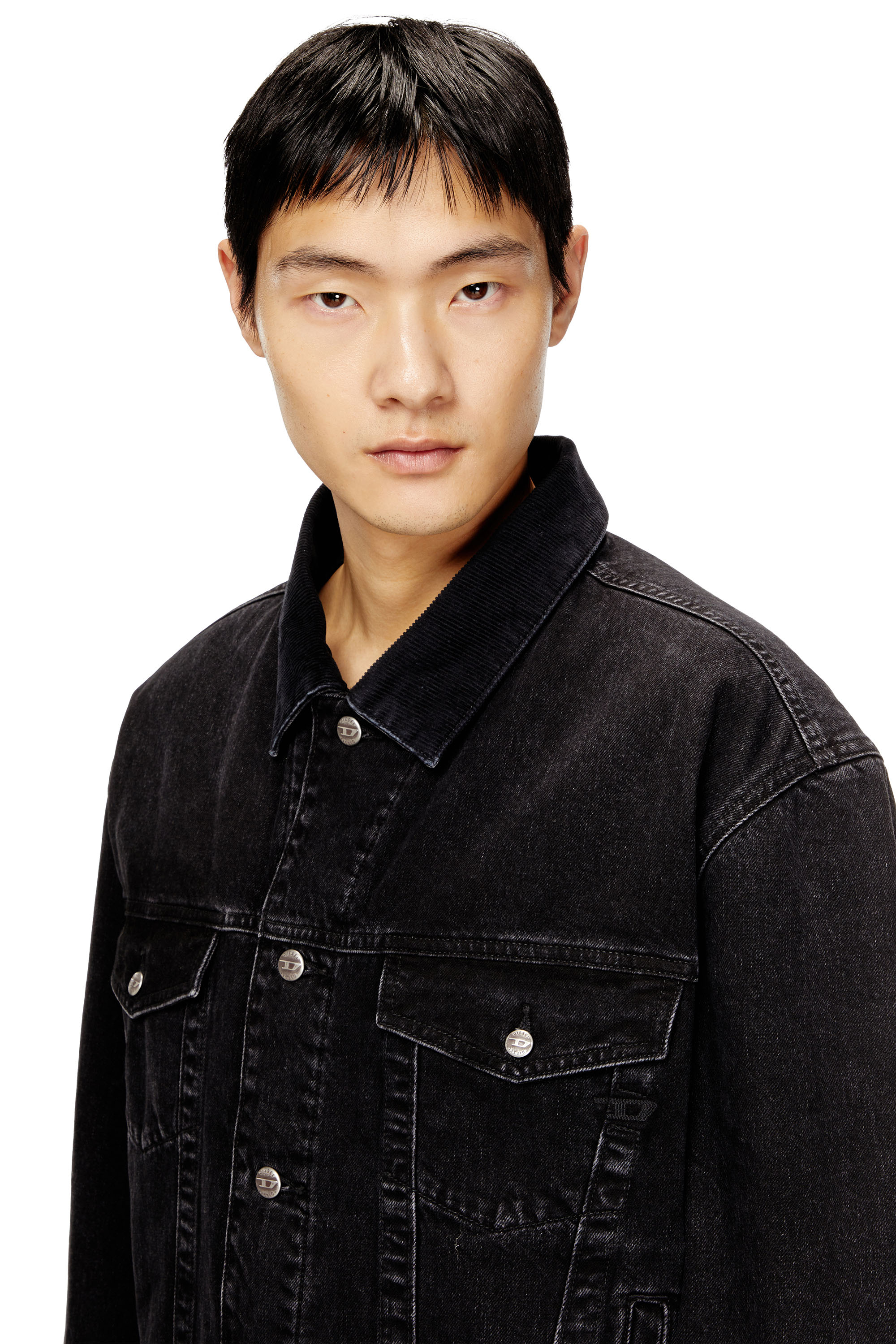 Diesel - D-RANGER-T, Unisex's Padded trucker jacket in denim in null - 5