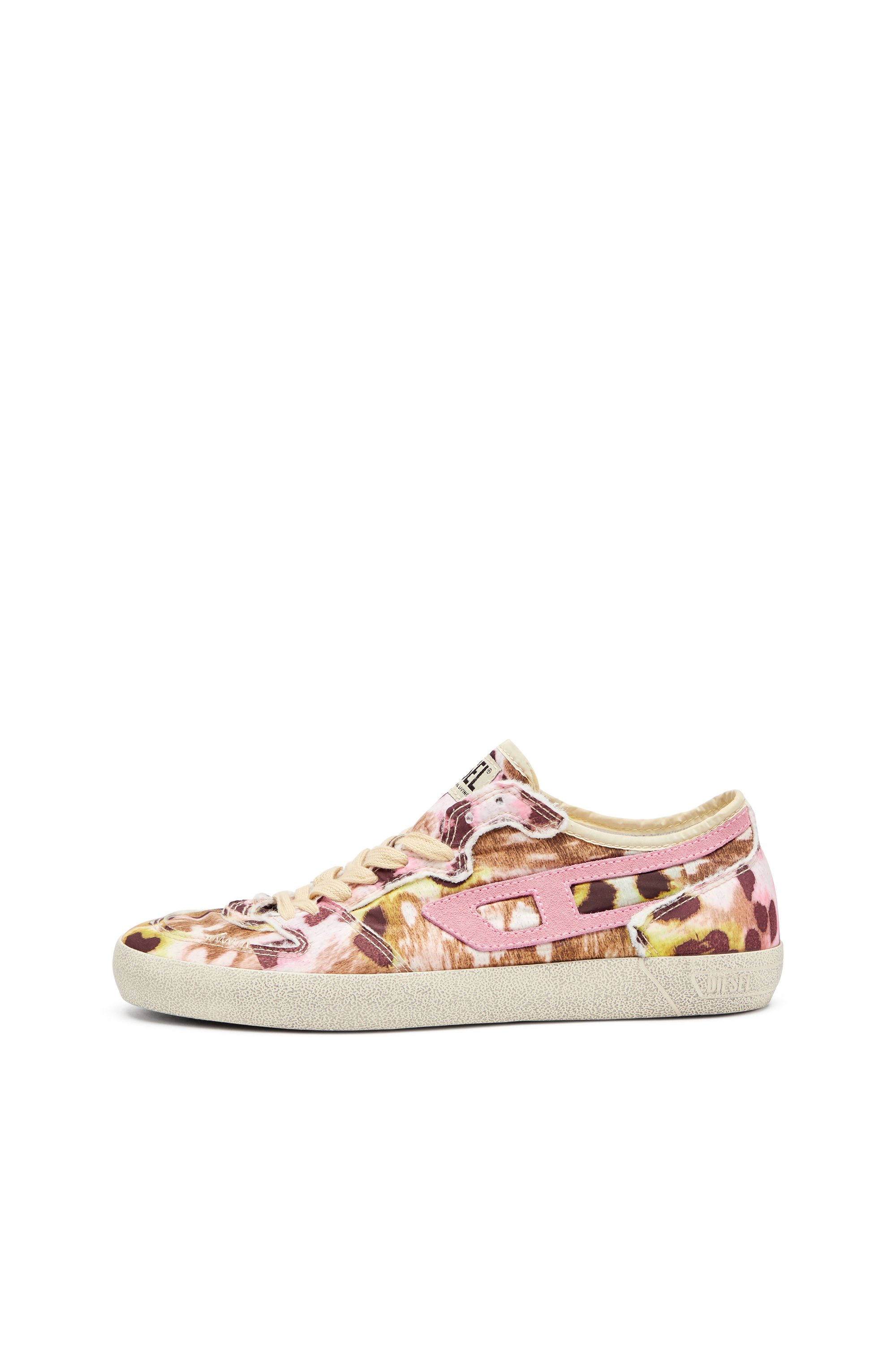 Diesel - S-LEROJI D-1 LOW W, Woman's Distressed sneakers in printed nylon in Multicolor - 7